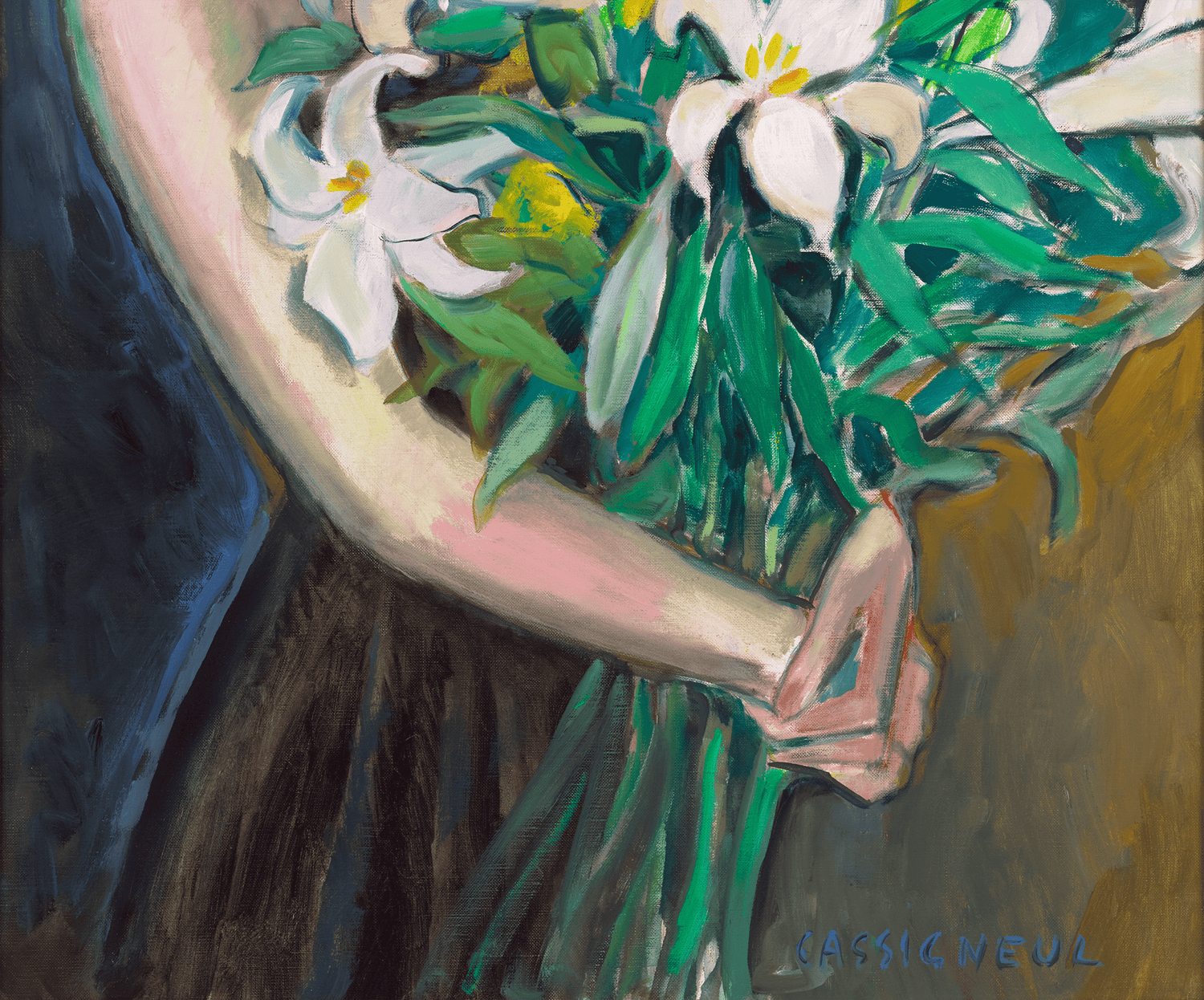 Le bouquet dans les bras by Jean-Pierre Cassigneul