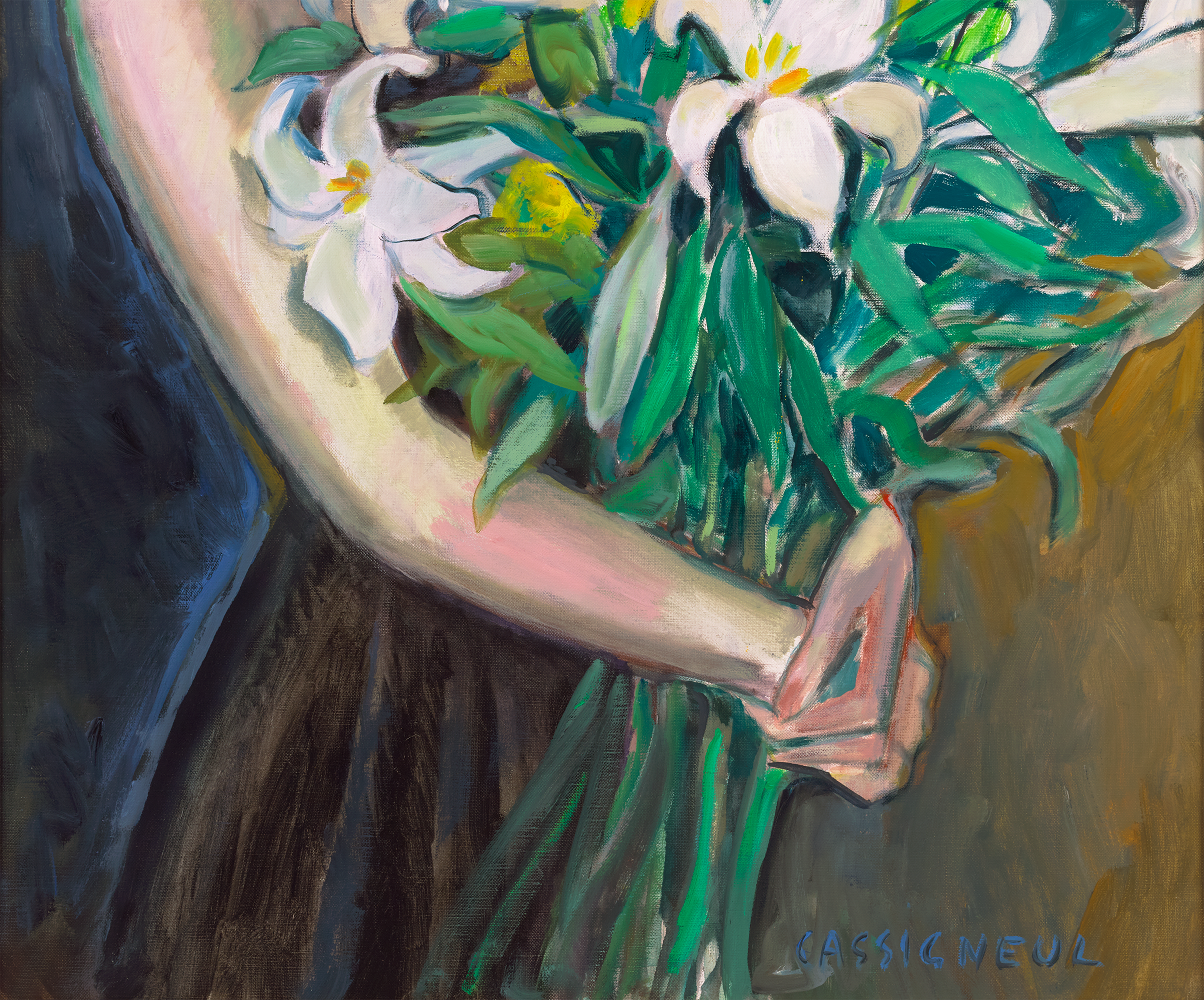 Le bouquet dans les bras by Jean-Pierre Cassigneul