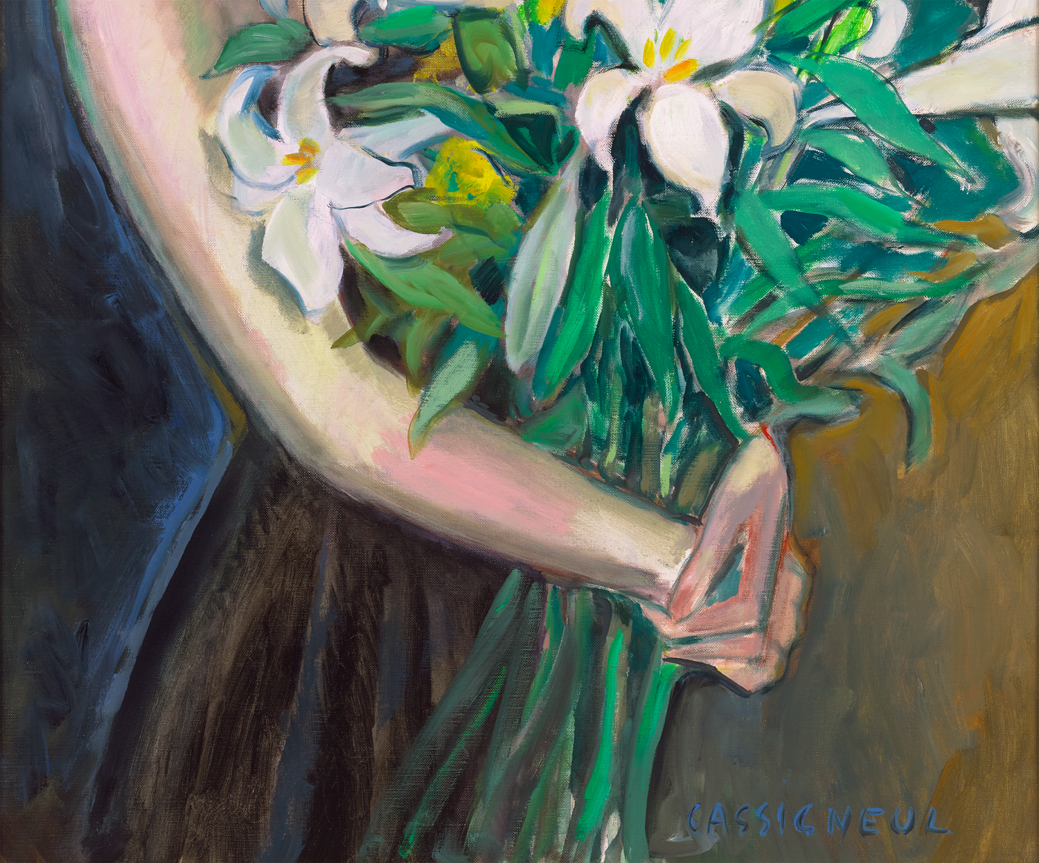 Le bouquet dans les bras by Jean-Pierre Cassigneul