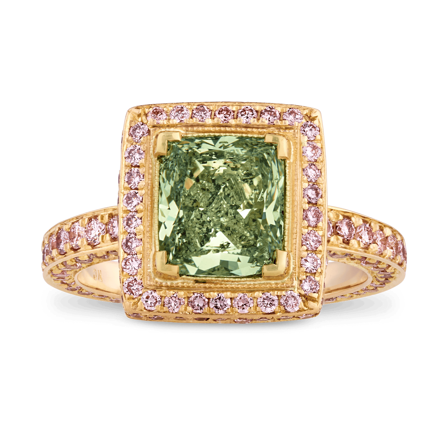 Fancy Intense Green Diamond Ring, 2.25 Carats