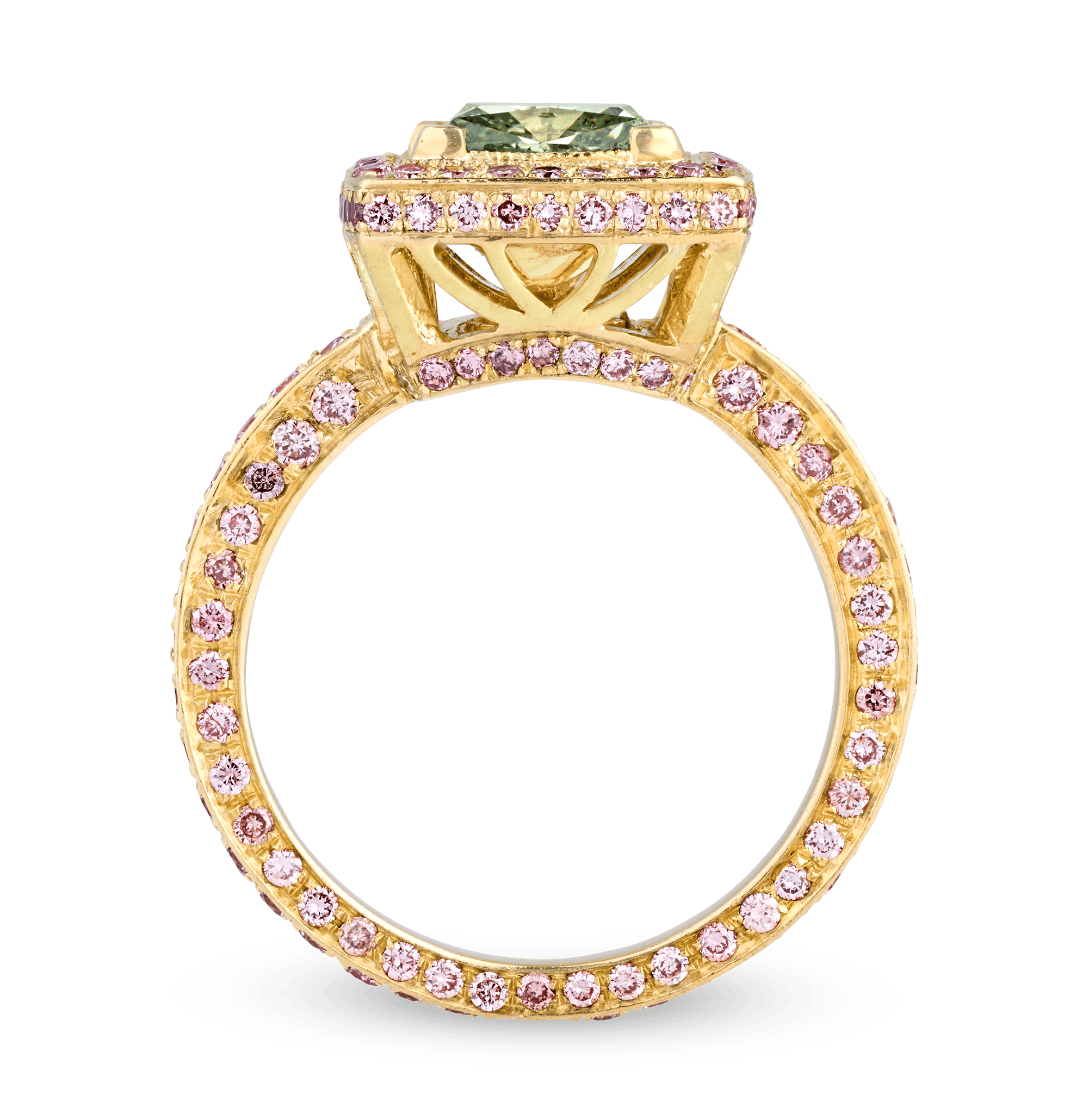 Fancy Intense Green Diamond Ring, 2.25 Carats