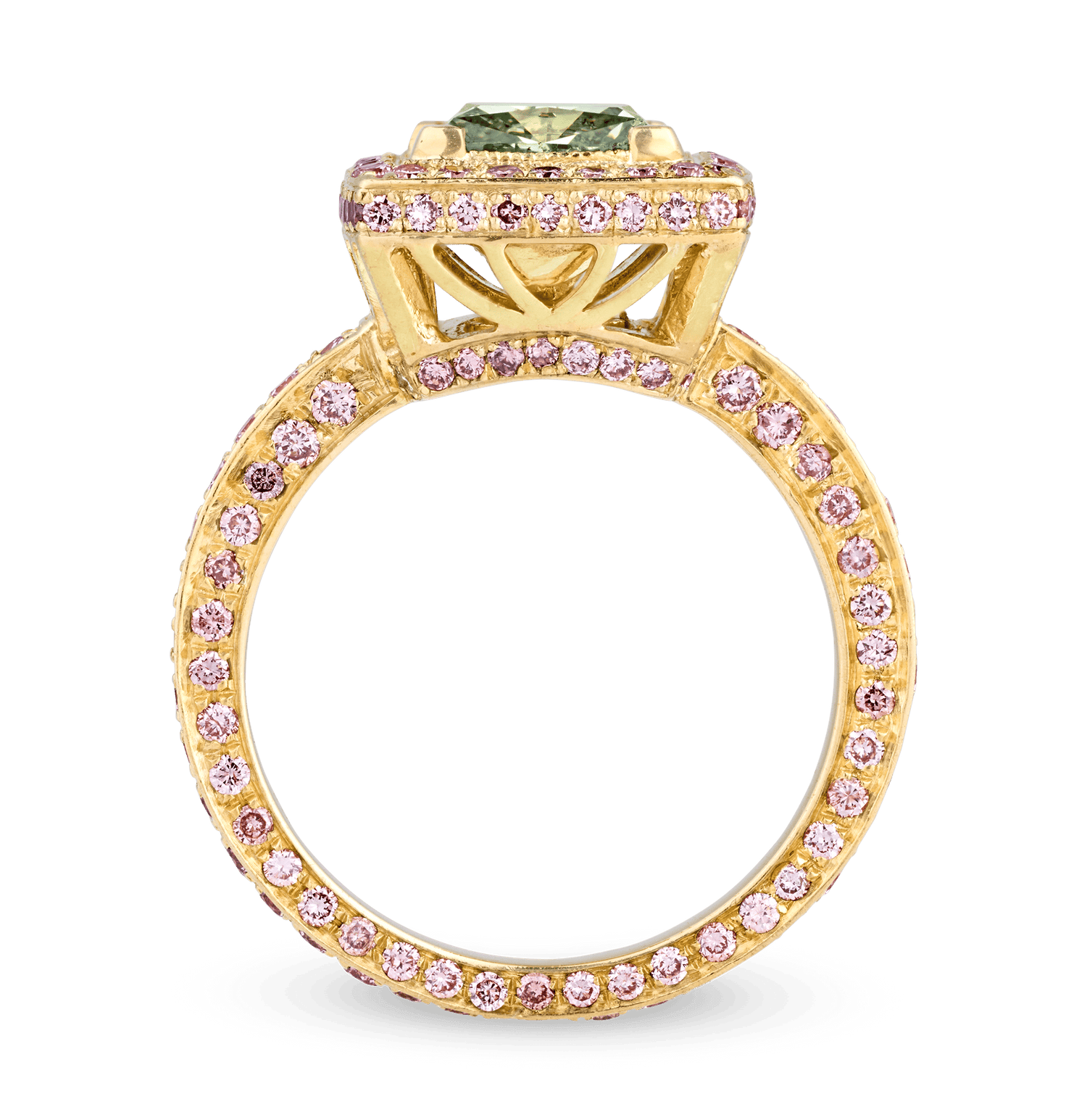 Fancy Intense Green Diamond Ring, 2.25 Carats