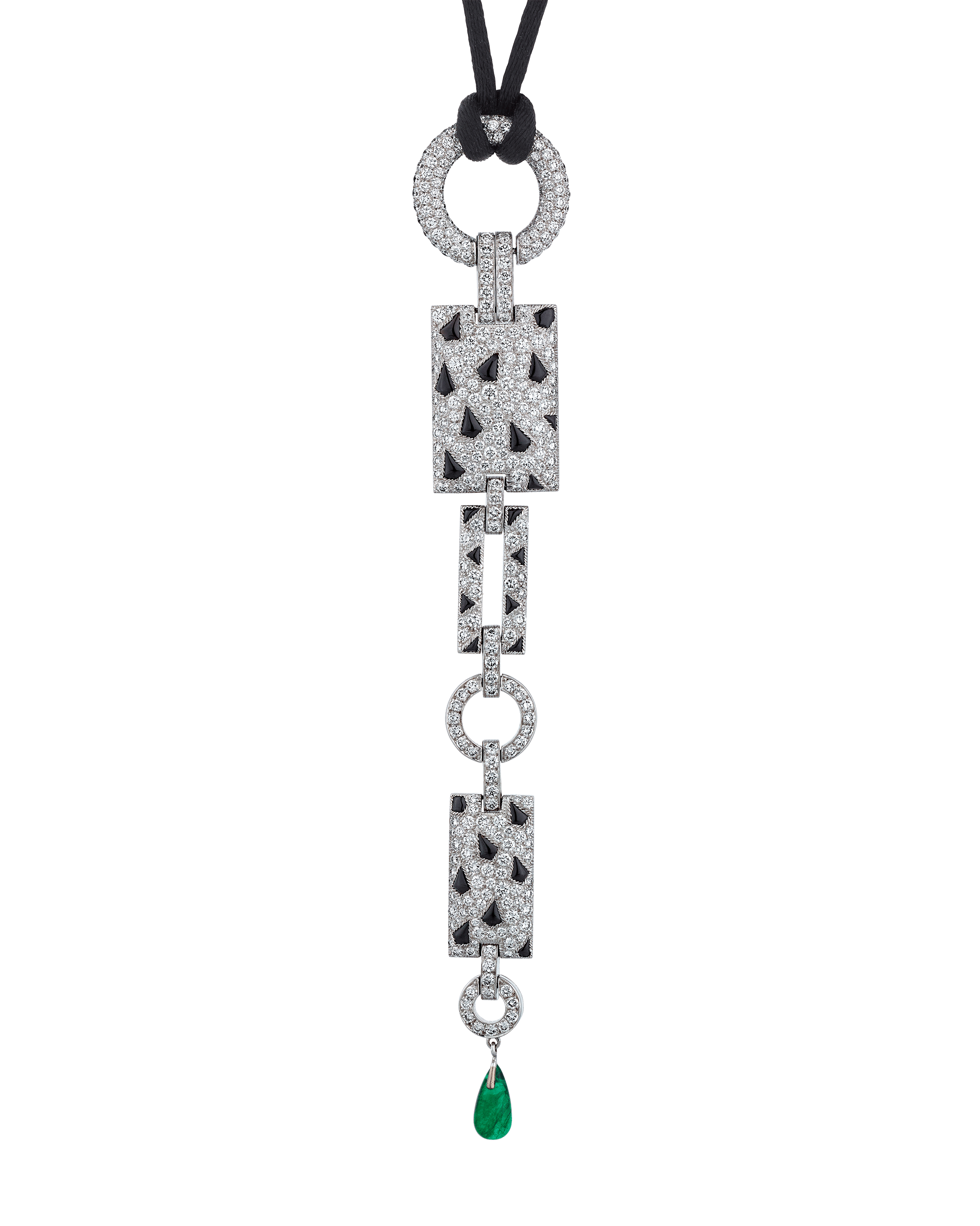 Cartier Panthère Emerald, Onyx and Diamond Necklace