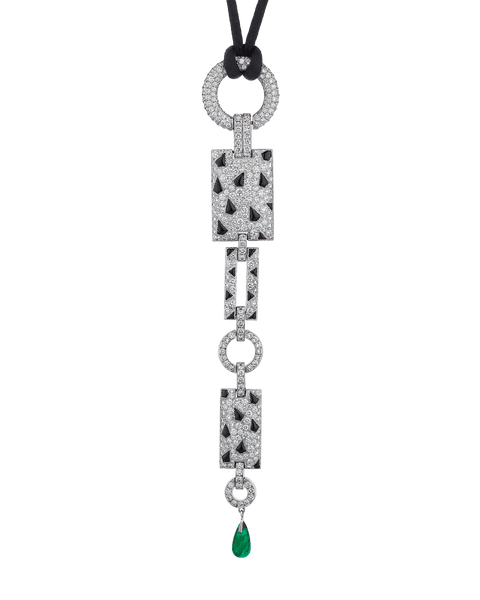 Cartier Panthère Emerald, Onyx and Diamond Necklace