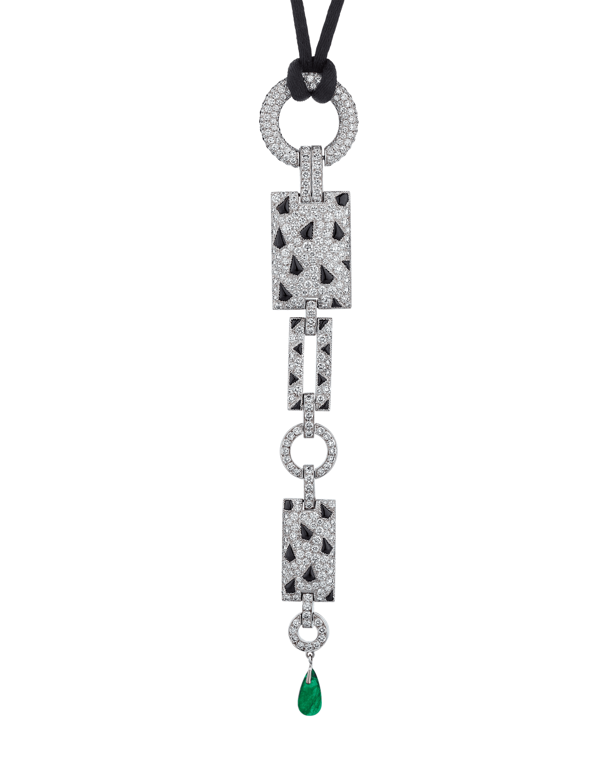 Cartier Panthère Emerald, Onyx and Diamond Necklace