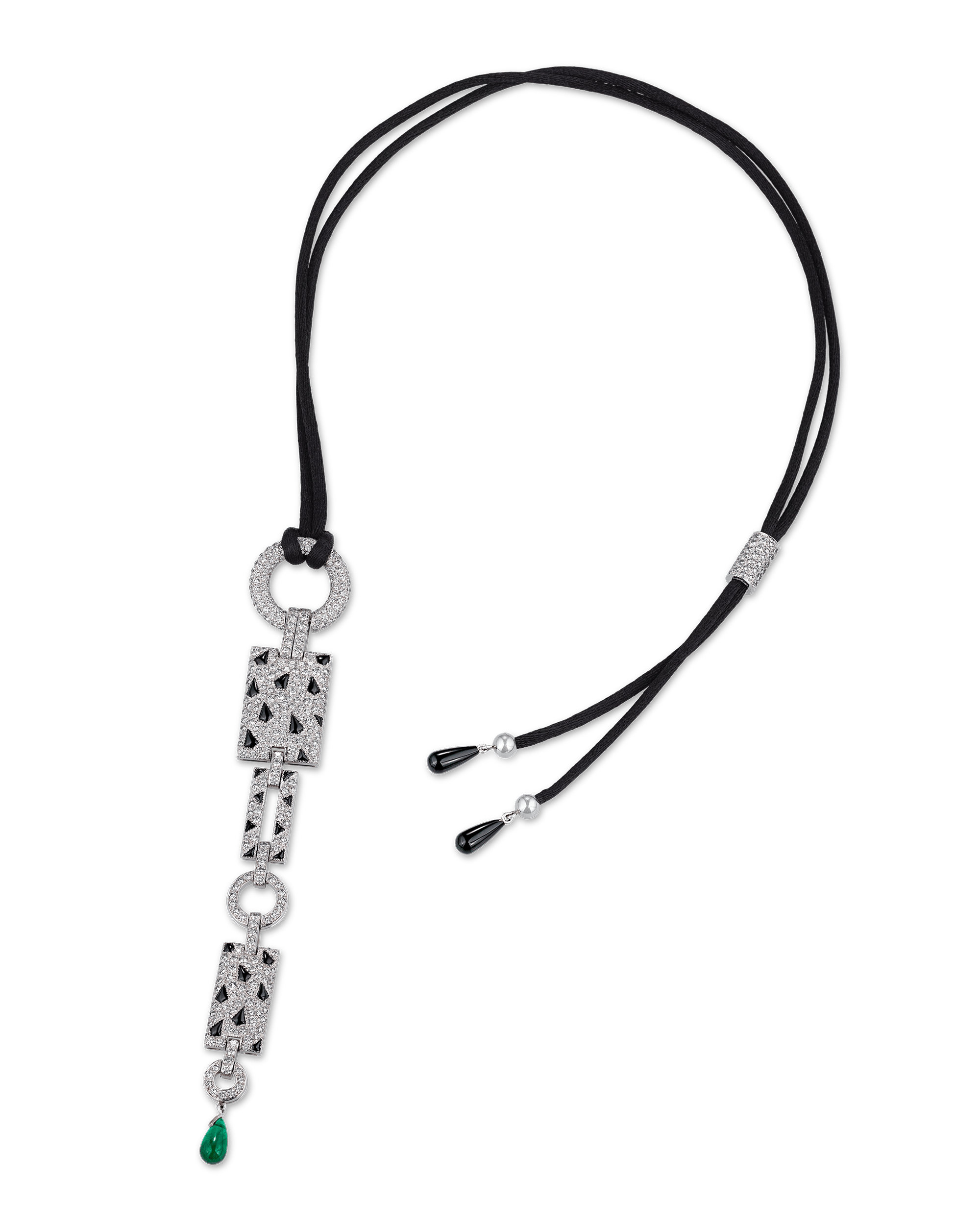 Cartier Panthère Emerald, Onyx and Diamond Necklace
