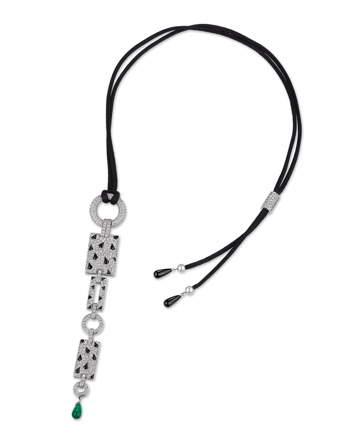 Cartier Panthère Emerald, Onyx and Diamond Necklace