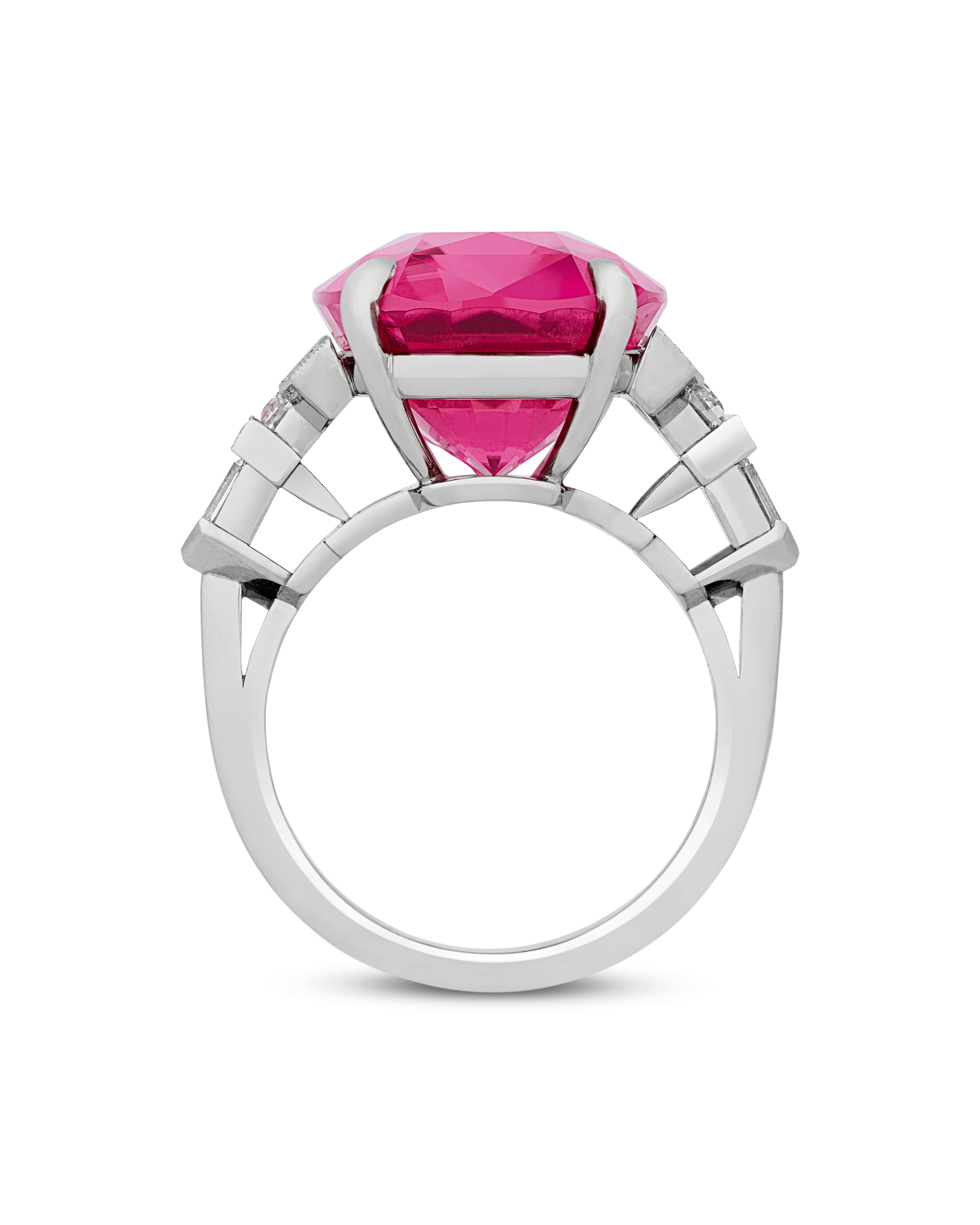 Raymond Yard Untreated Pink Tourmaline Ring, 14.53 Carats
