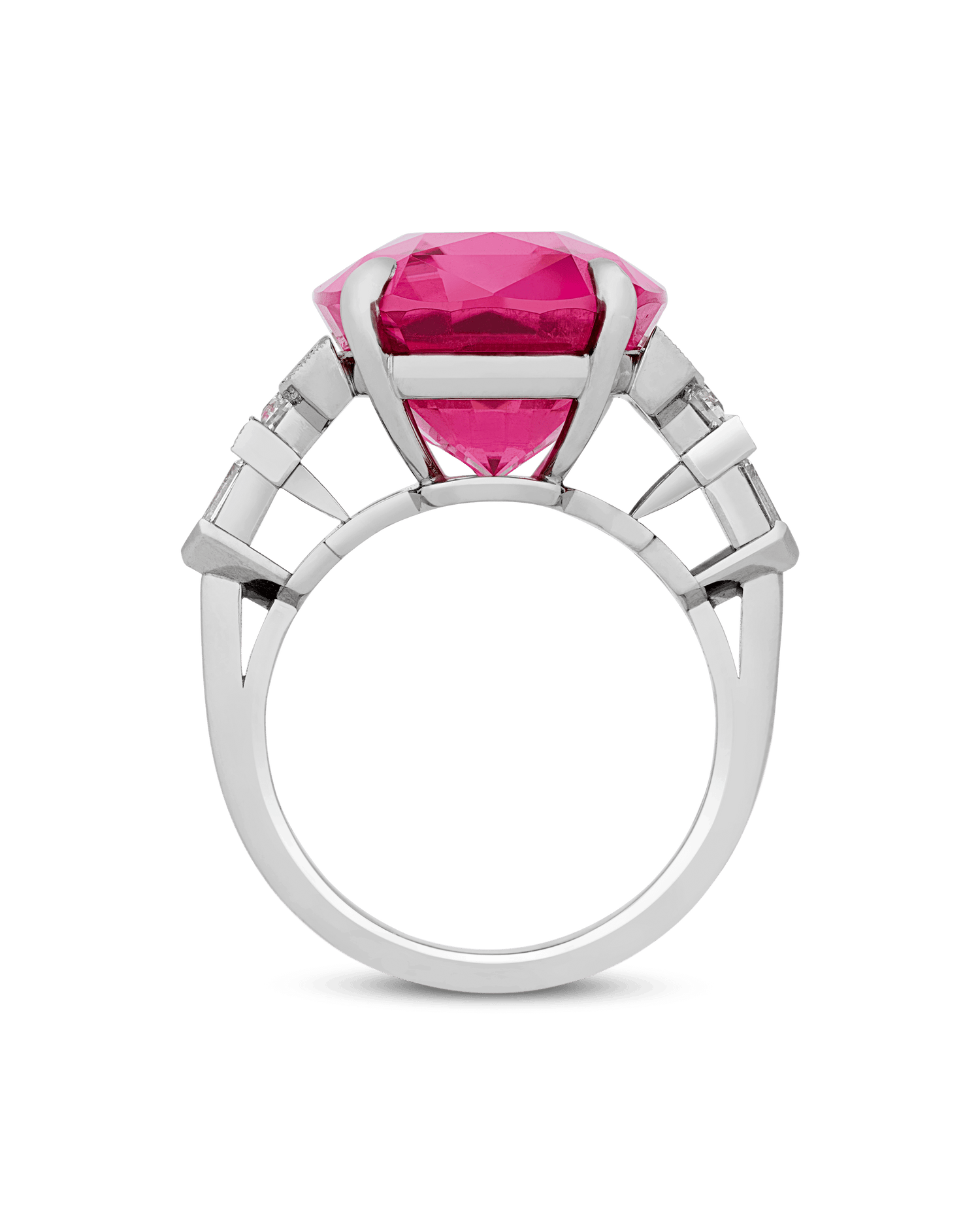 Raymond Yard Untreated Pink Tourmaline Ring, 14.53 Carats