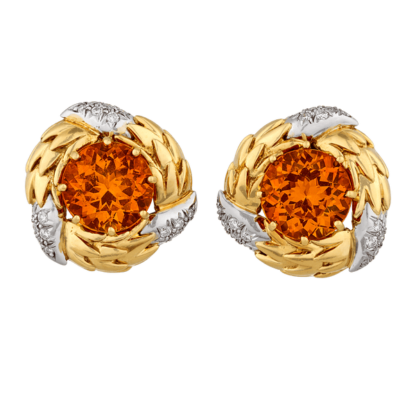 Tiffany & Co. Spessartite Garnet Earrings by Jean Schlumberger