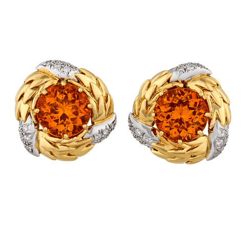 Tiffany & Co. Spessartite Garnet Earrings by Jean Schlumberger
