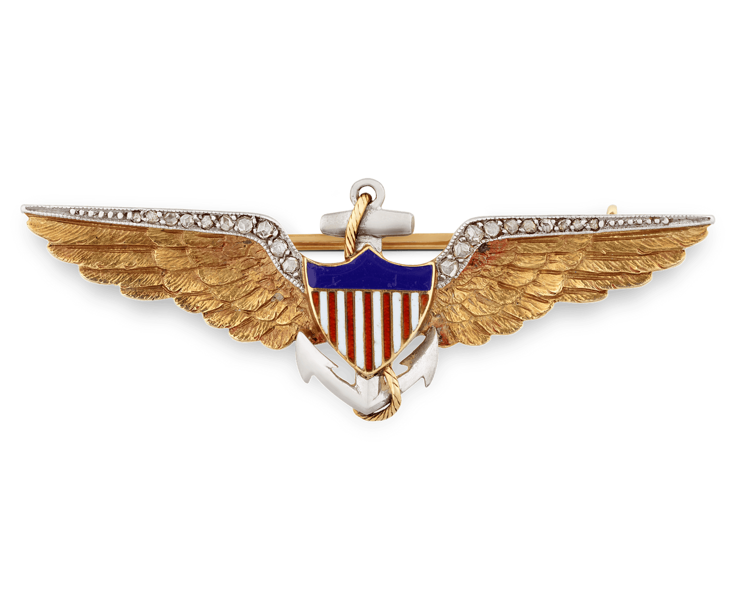 Cartier WWI Winged Sweetheart Brooch