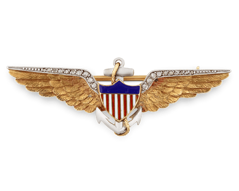 Cartier WWI Winged Sweetheart Brooch