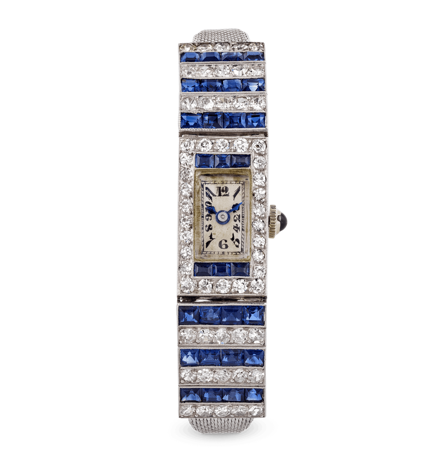 Art Deco Diamond and Sapphire Watch