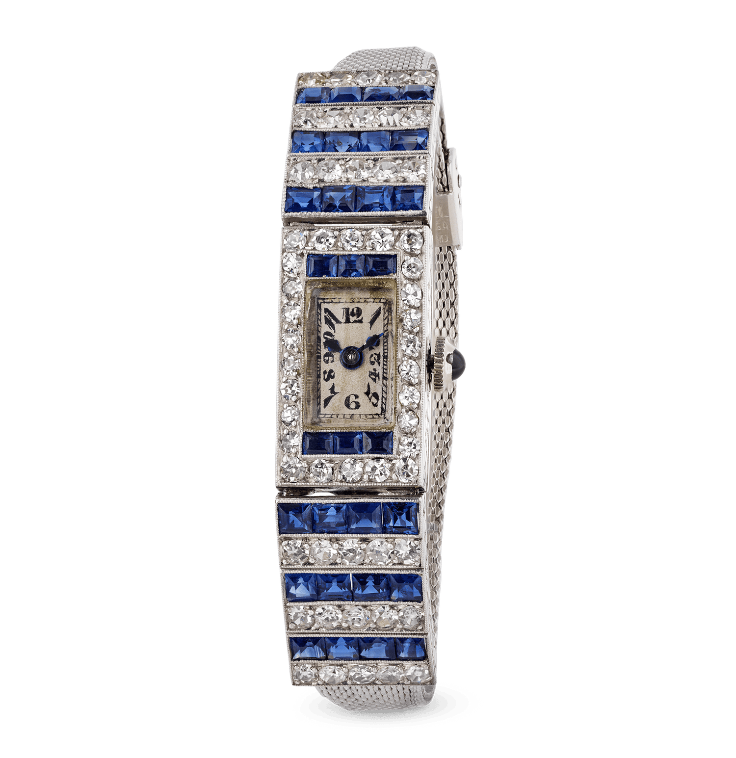 Art Deco Diamond and Sapphire Watch