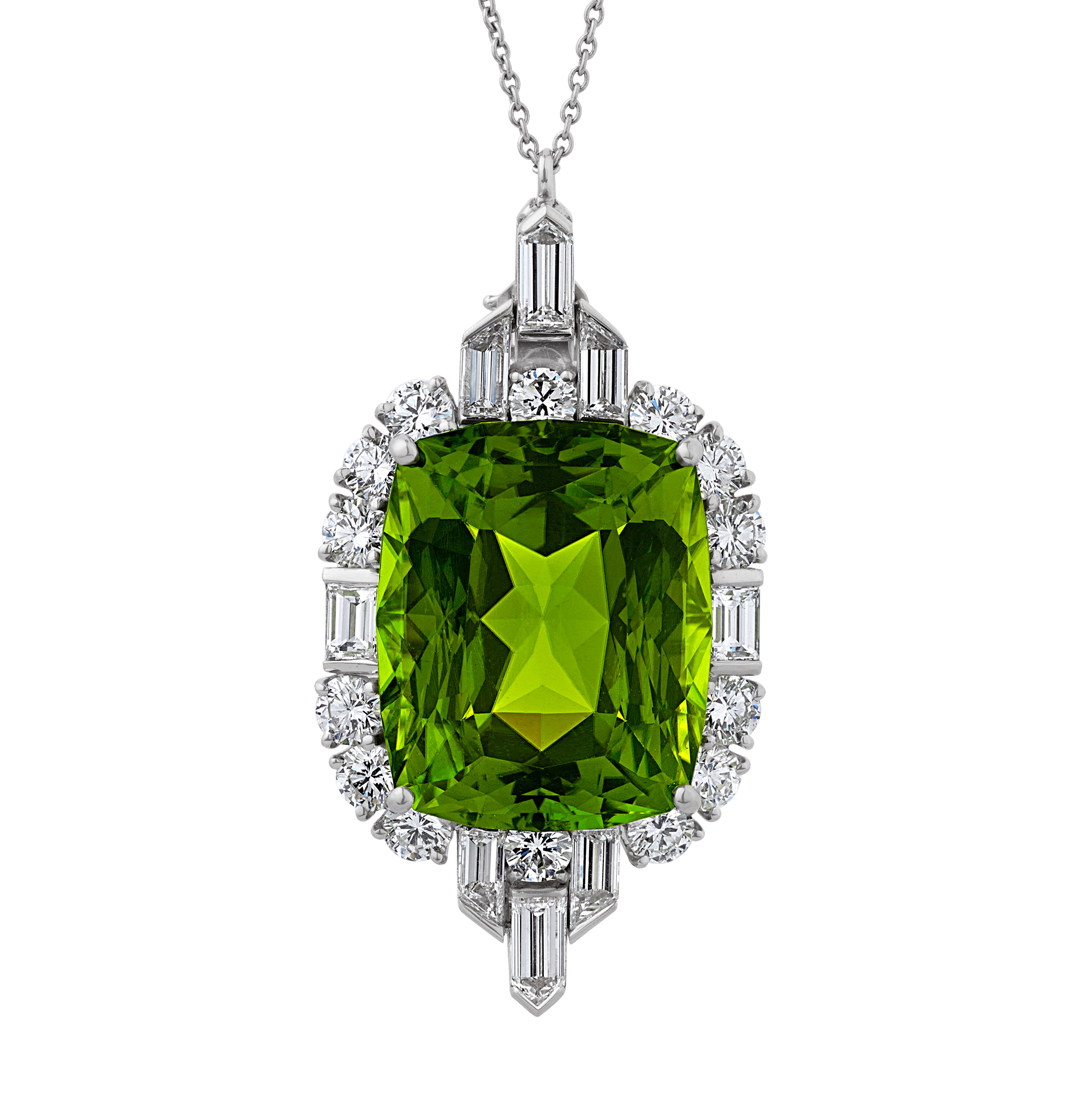 Van Cleef & Arpels Peridot Pendant, 25.85 Carats