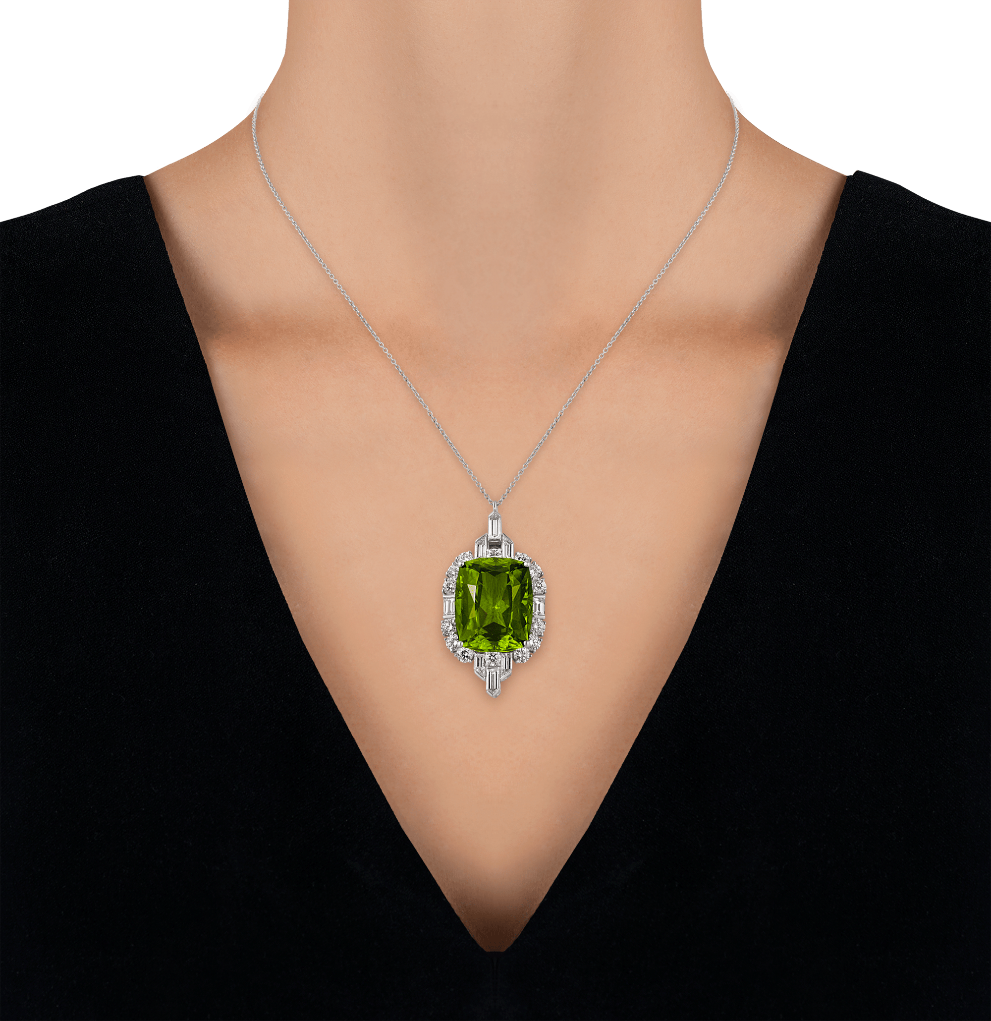Van Cleef & Arpels Peridot Pendant, 25.85 Carats