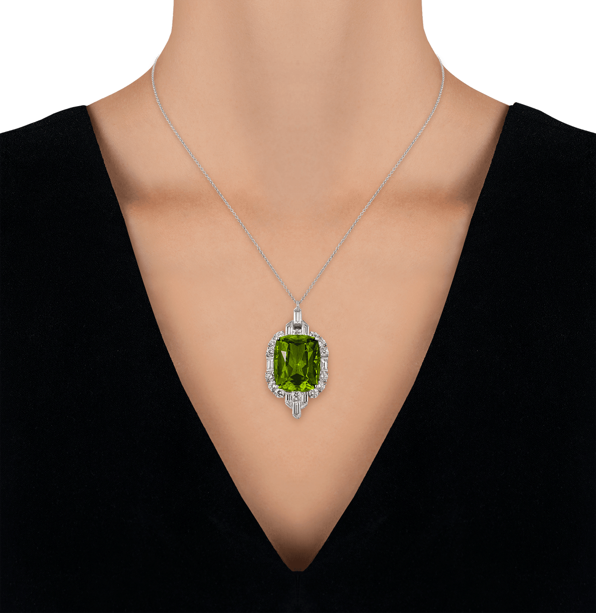 Van Cleef & Arpels Peridot Pendant, 25.85 Carats