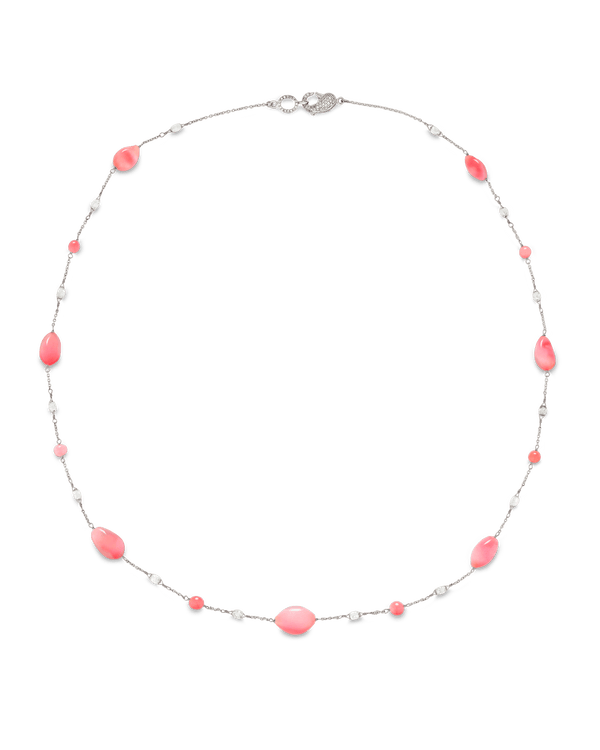 Conch Pearl and Diamond Necklace