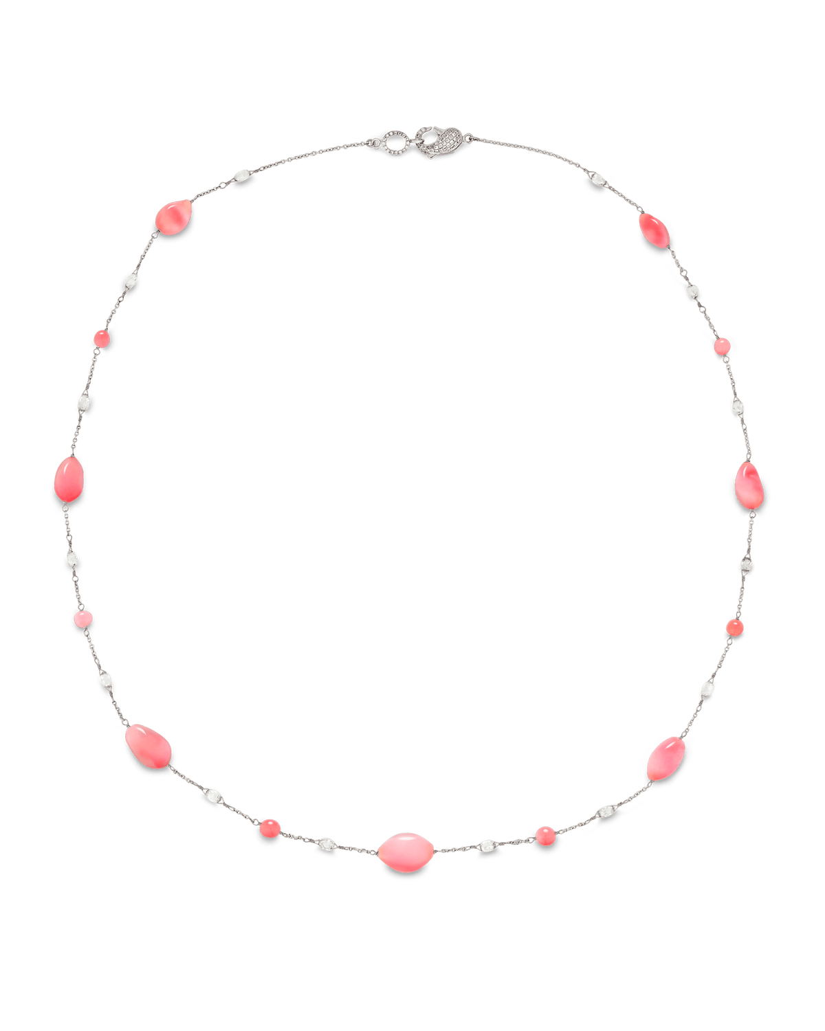 Conch Pearl and Diamond Necklace
