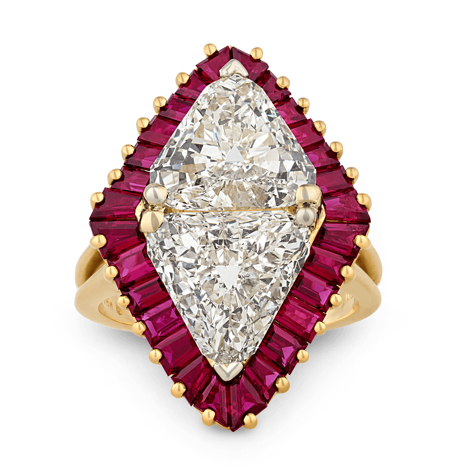 Oscar Heyman Diamond and Ruby Ring