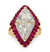 Oscar Heyman Diamond and Ruby Ring