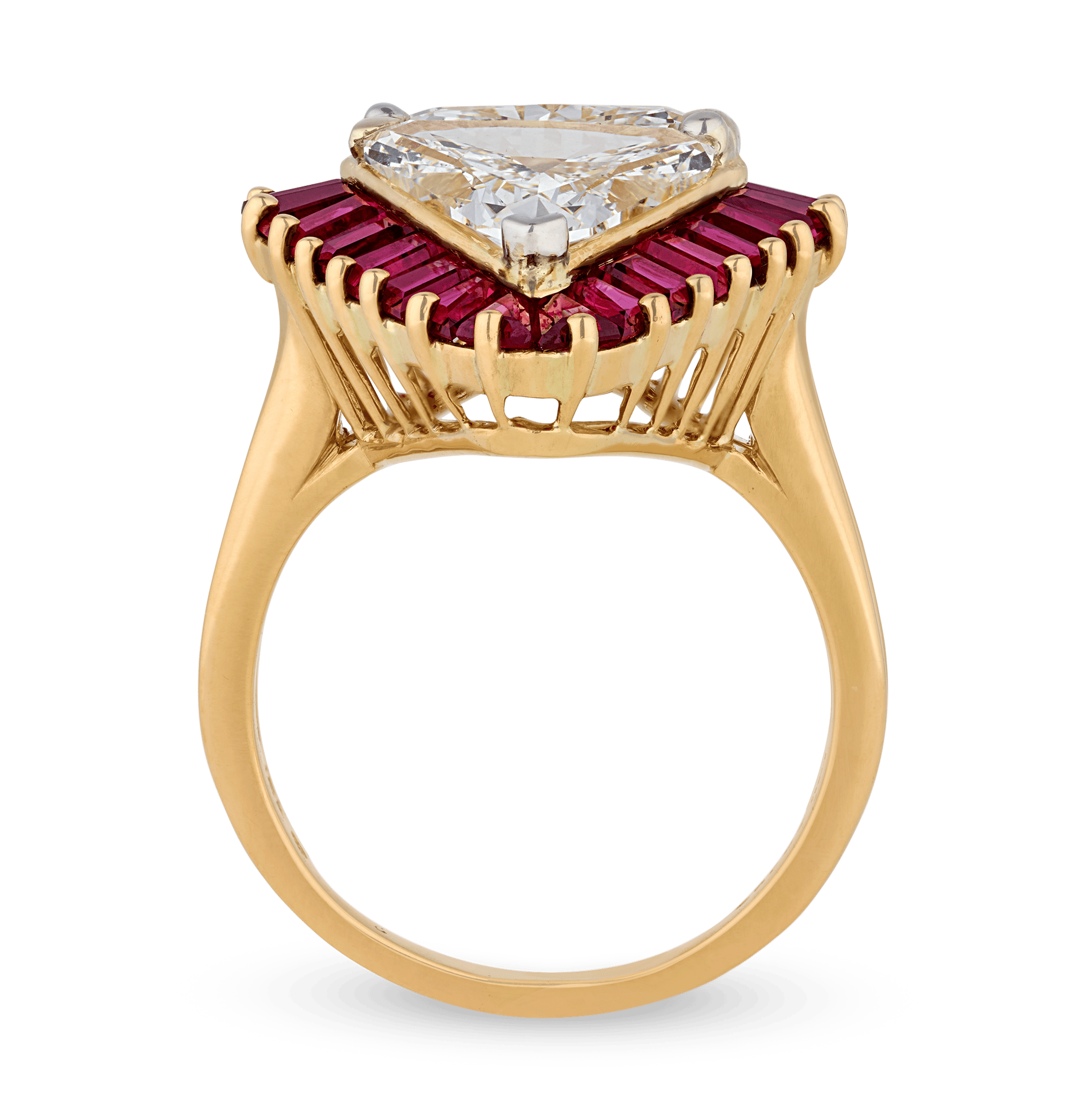 Oscar Heyman Diamond and Ruby Ring