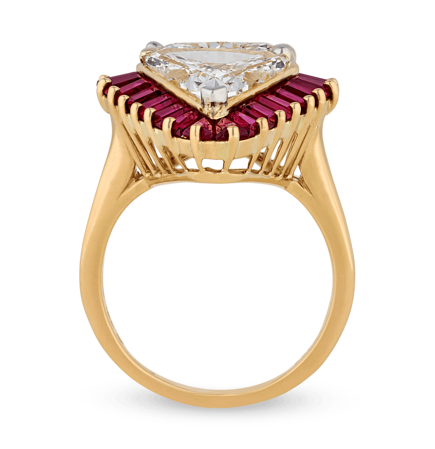 Oscar Heyman Diamond and Ruby Ring