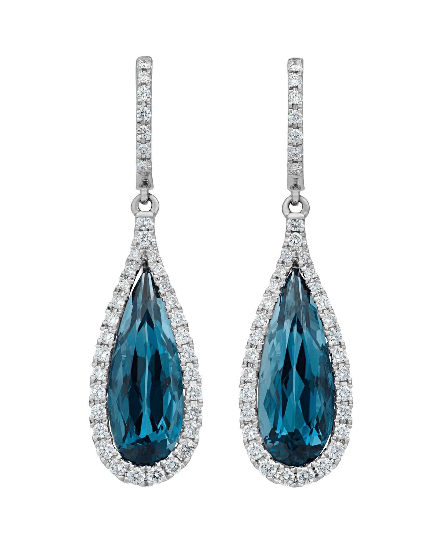 Blue Topaz Earrings, 1.20 Carats