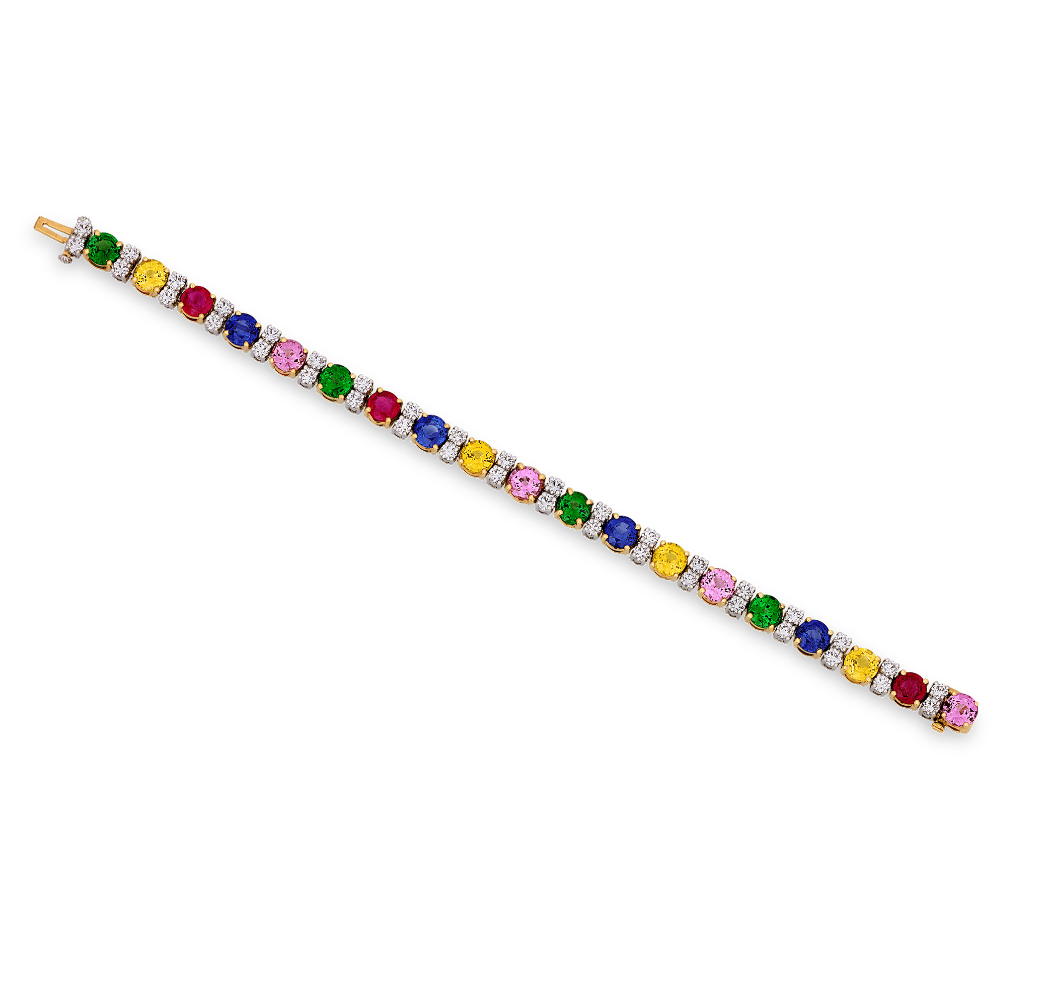 Oscar Heyman Multicolored Gemstone Bracelet