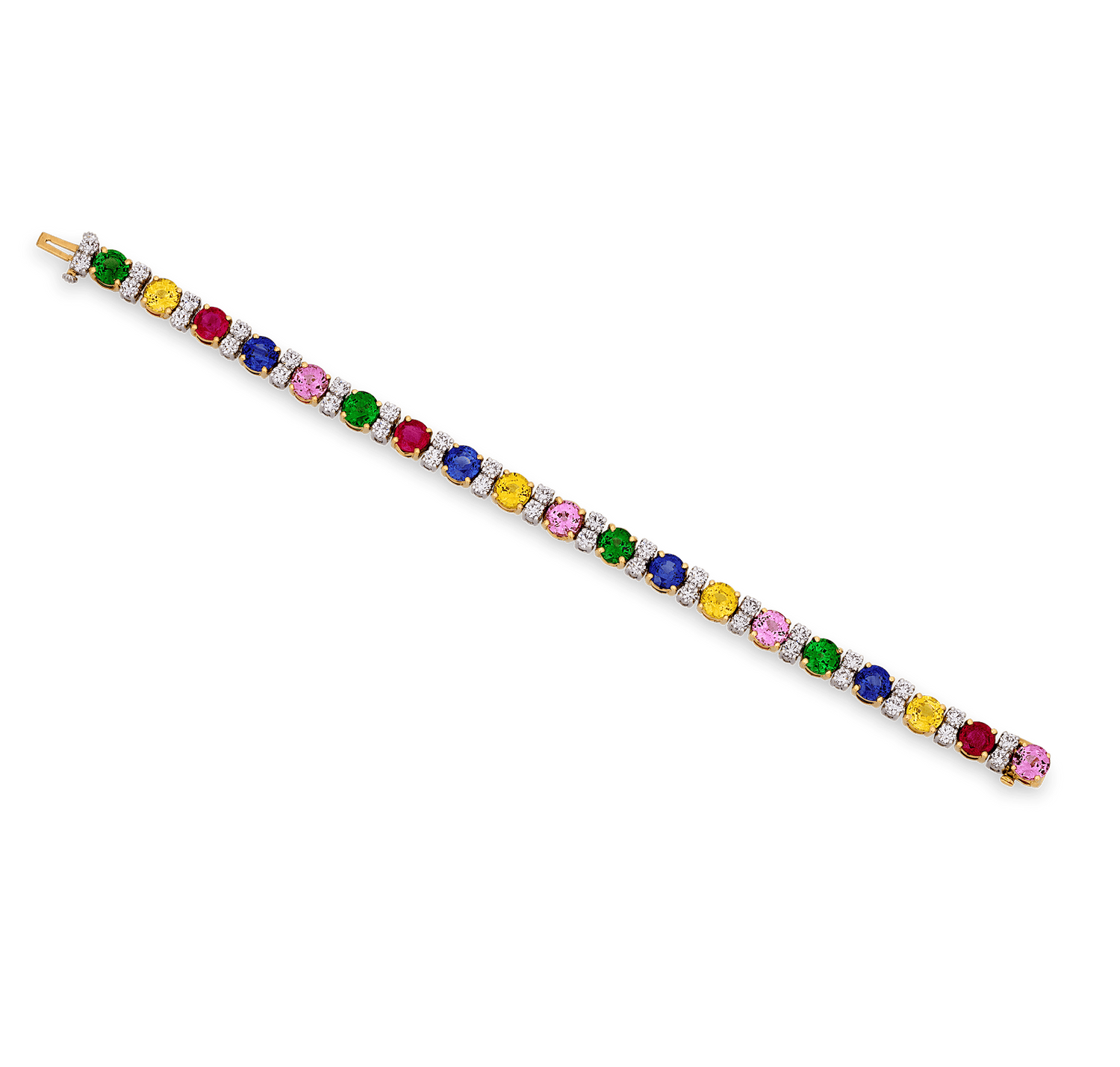 Oscar Heyman Multicolored Gemstone Bracelet