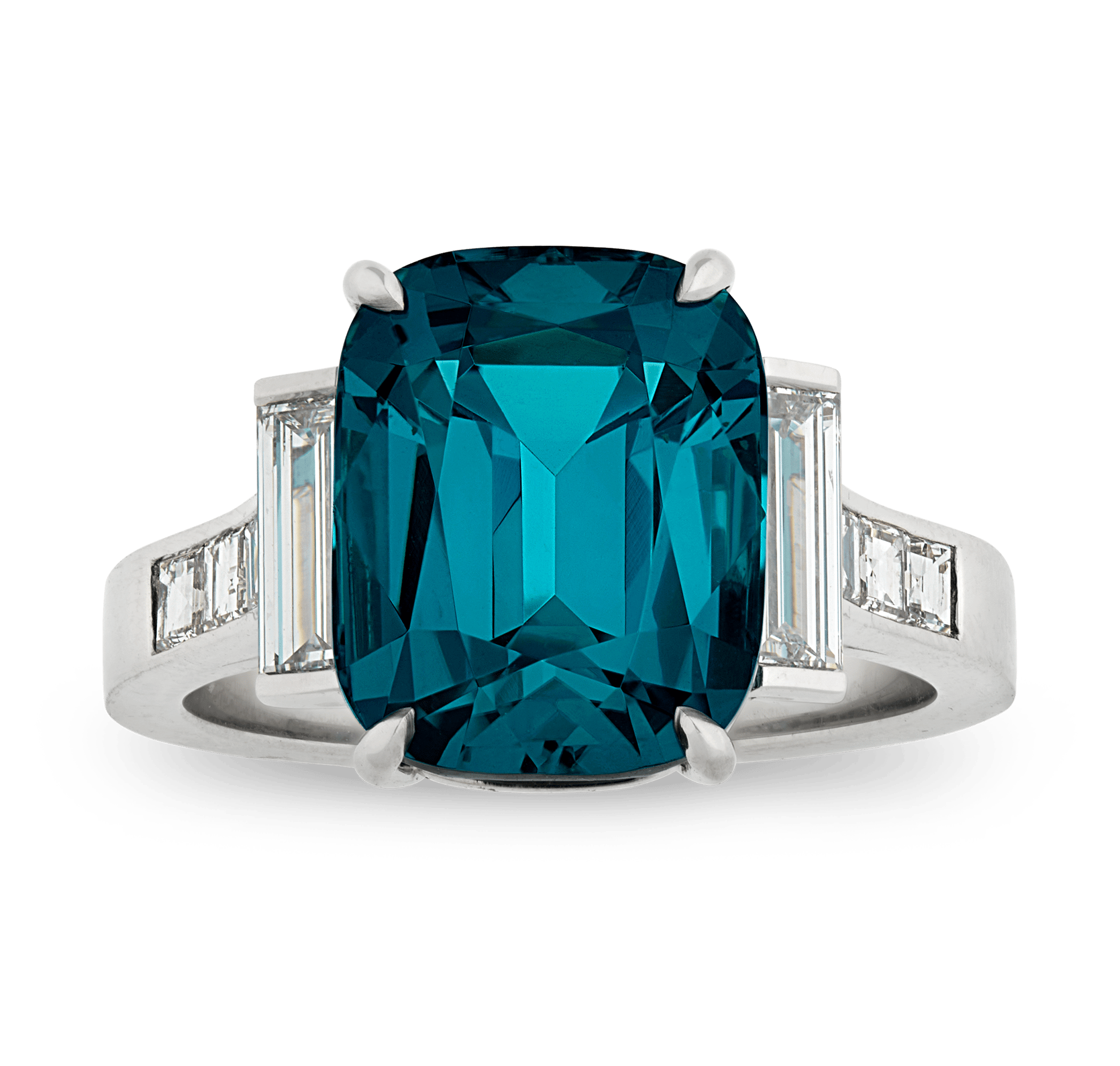 Indicolite Tourmaline Ring, 7.07 Carats
