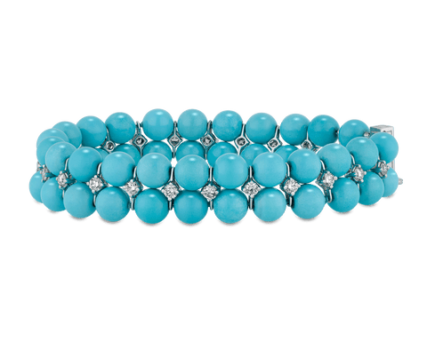 Oscar Heyman Turquoise and Diamond Bracelet