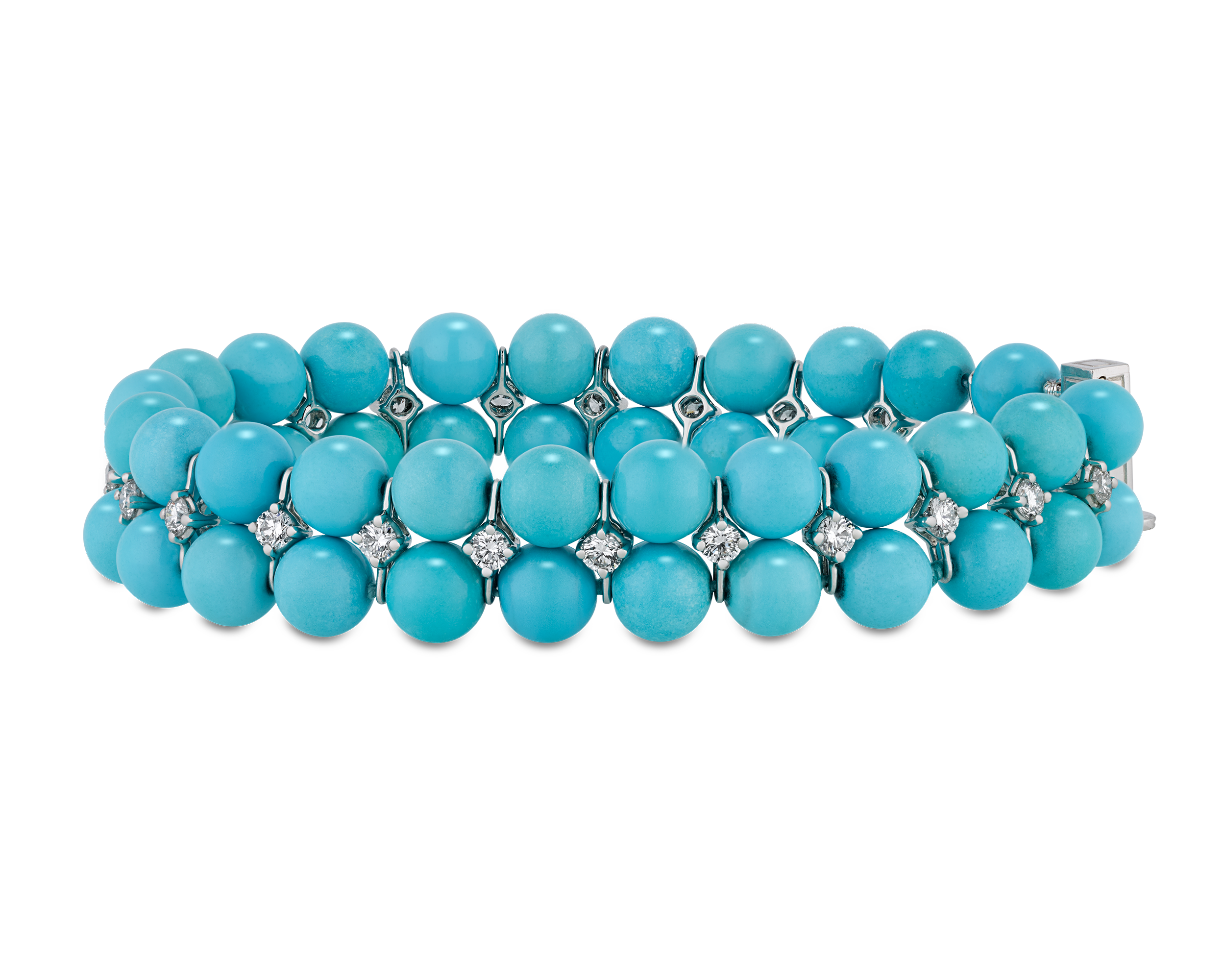 Oscar Heyman Turquoise and Diamond Bracelet