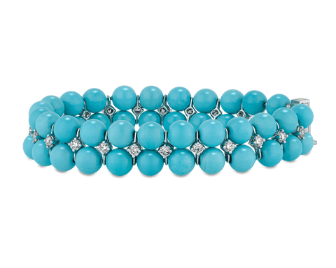 Oscar Heyman Turquoise and Diamond Bracelet