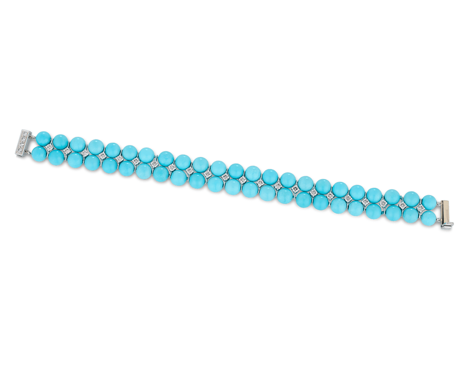 Oscar Heyman Turquoise and Diamond Bracelet