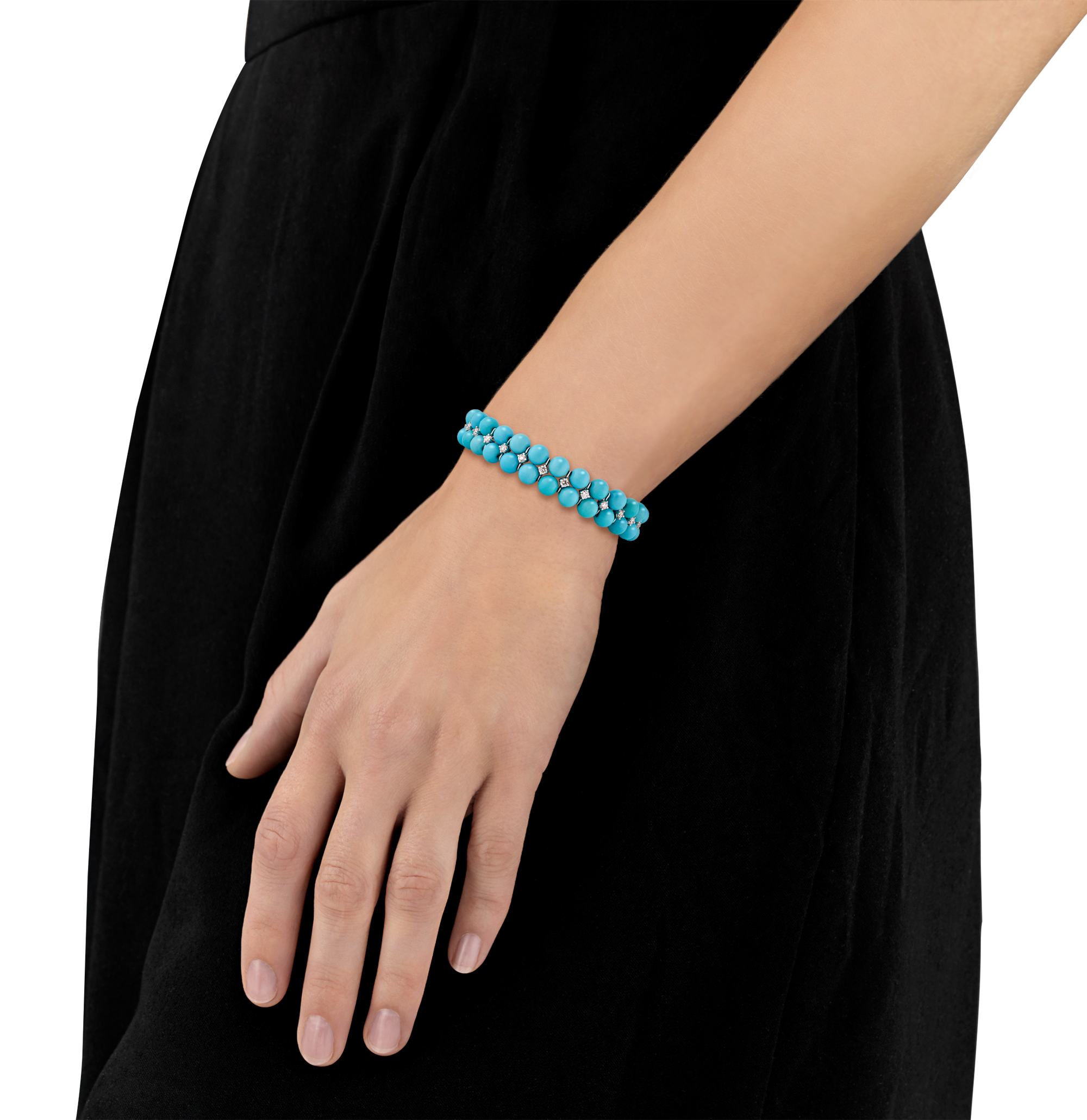 Oscar Heyman Turquoise and Diamond Bracelet