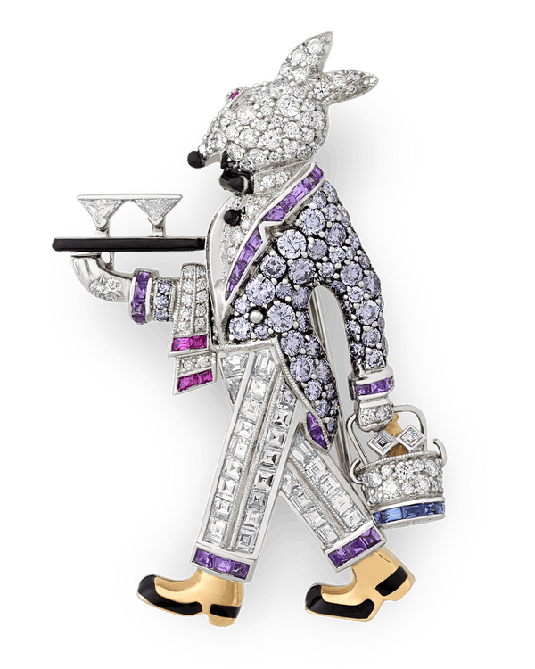 Raymond Yard Diamond Rabbit Brooch