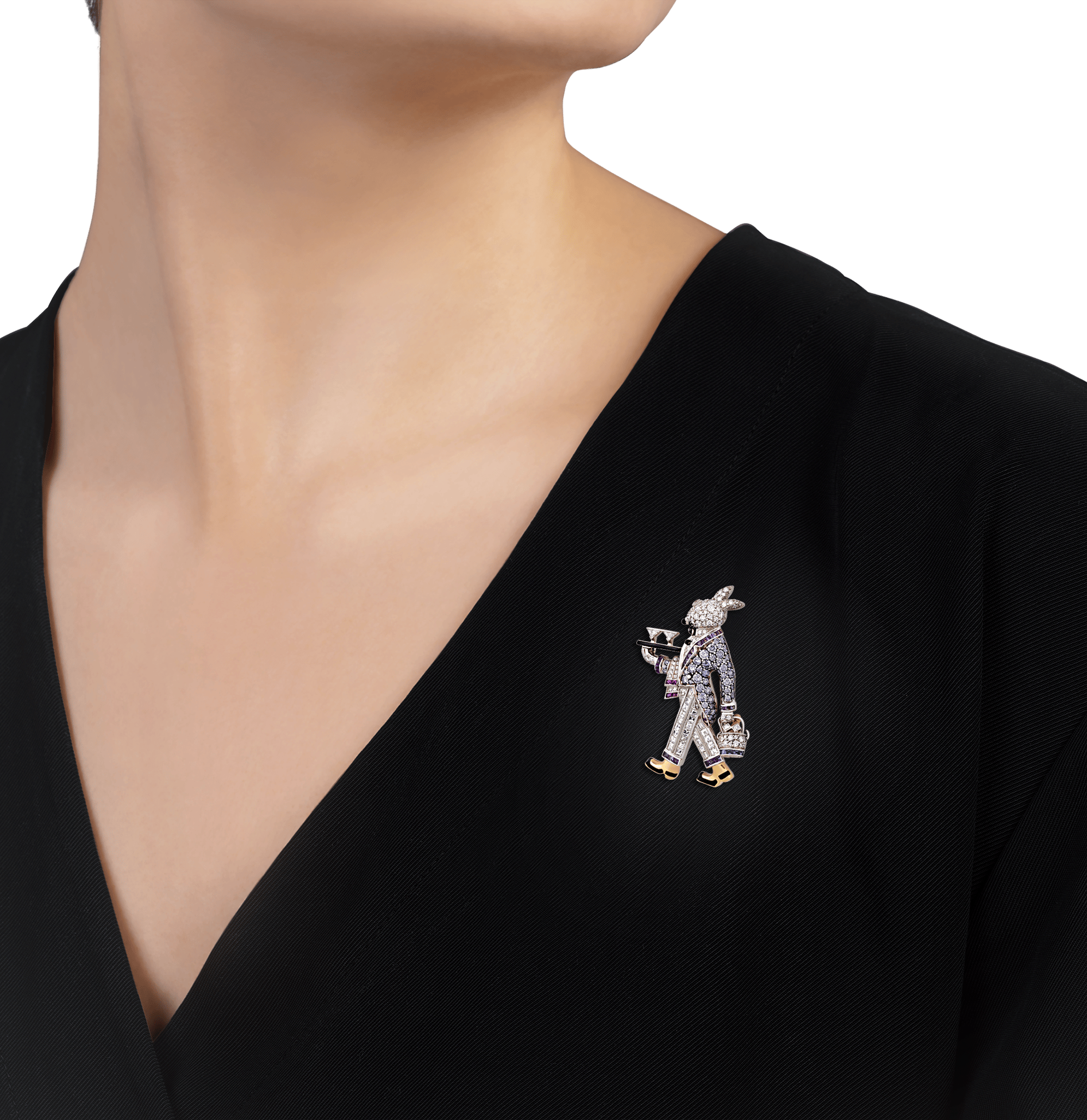 Raymond Yard Diamond Rabbit Brooch