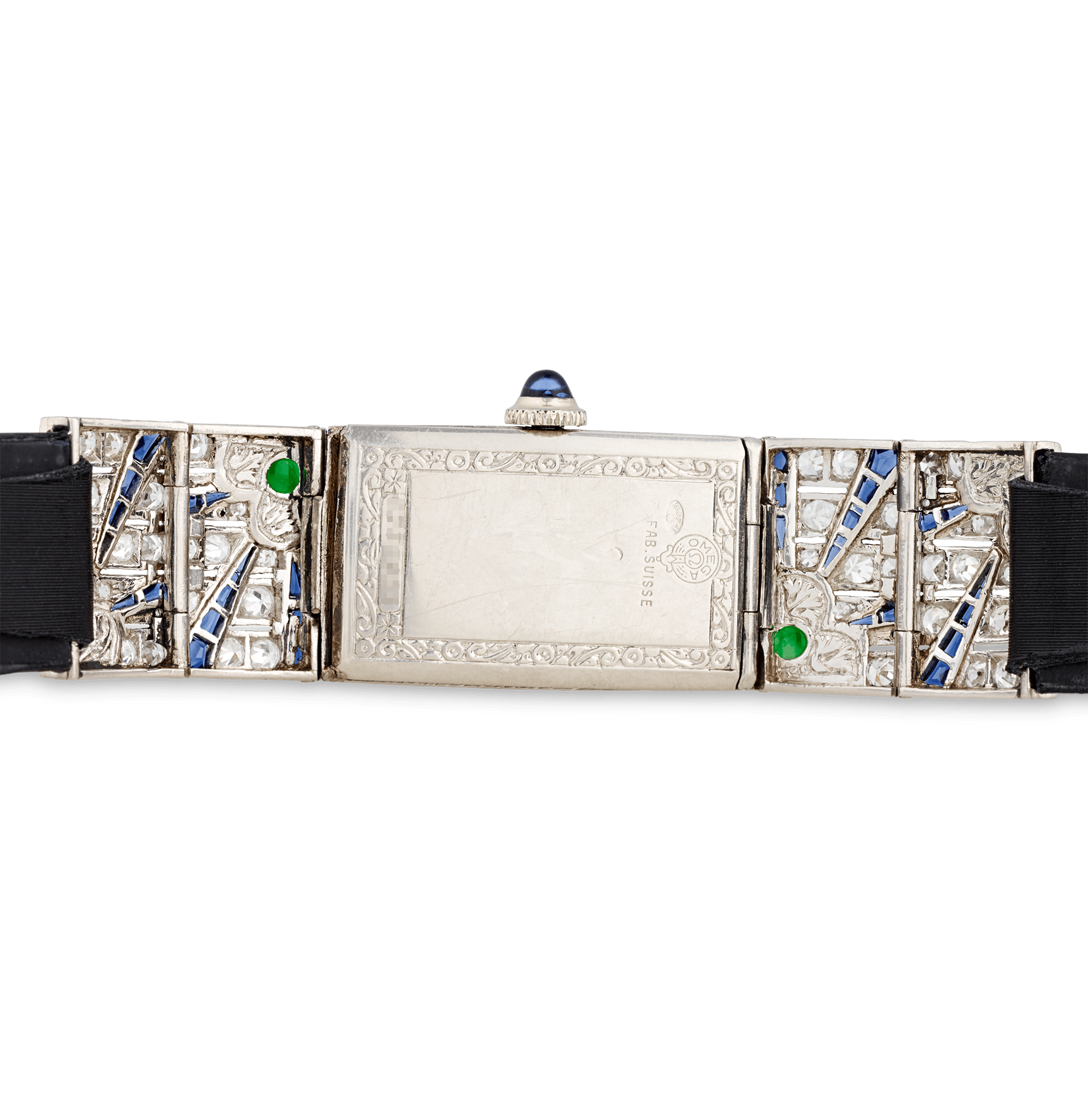 Art Deco Multi-Gemstone Wristwatch