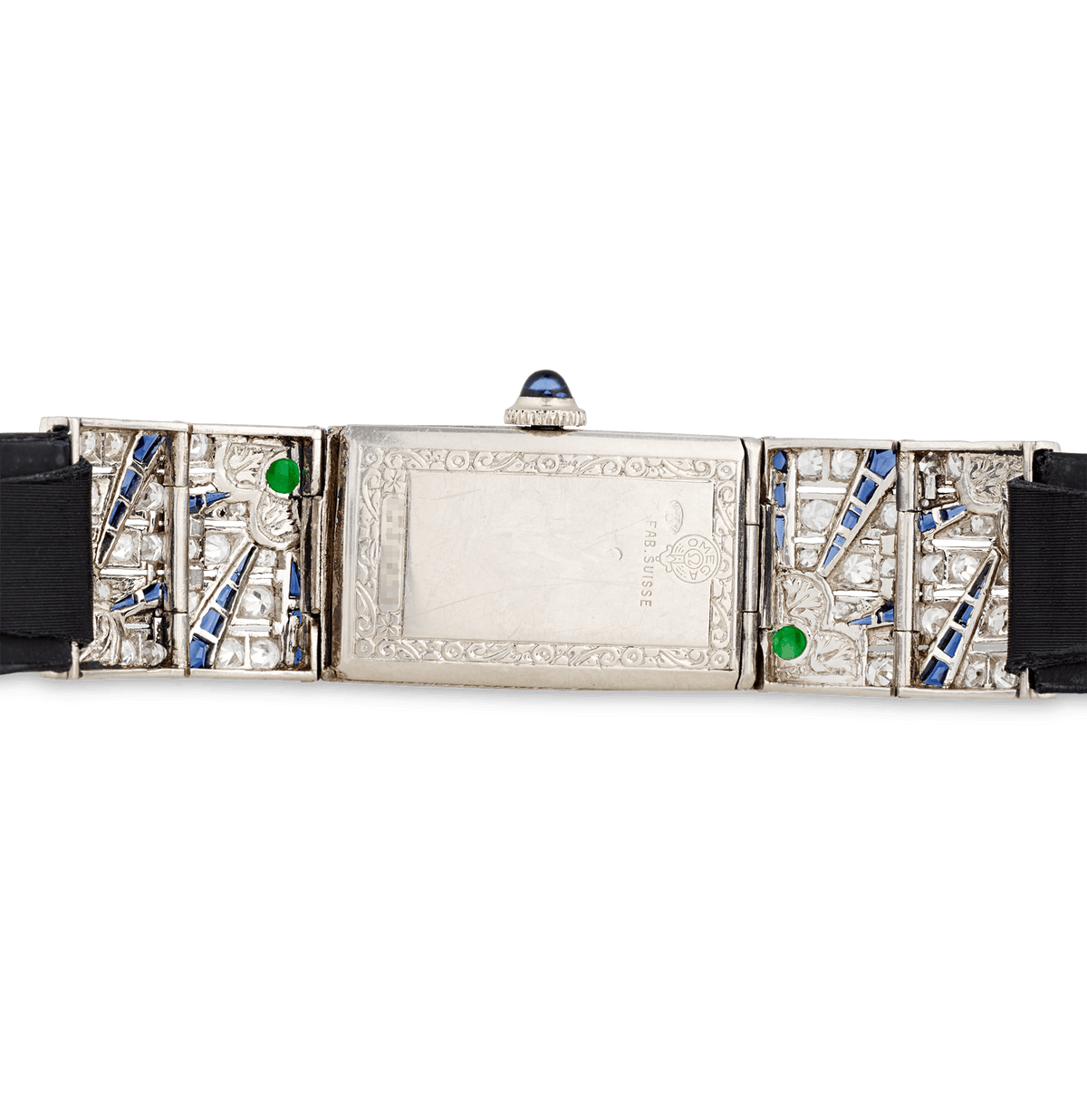 Art Deco Multi-Gemstone Wristwatch