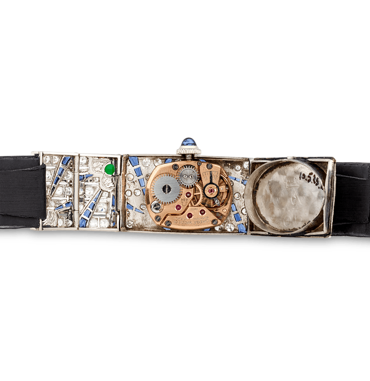 Art Deco Multi-Gemstone Wristwatch