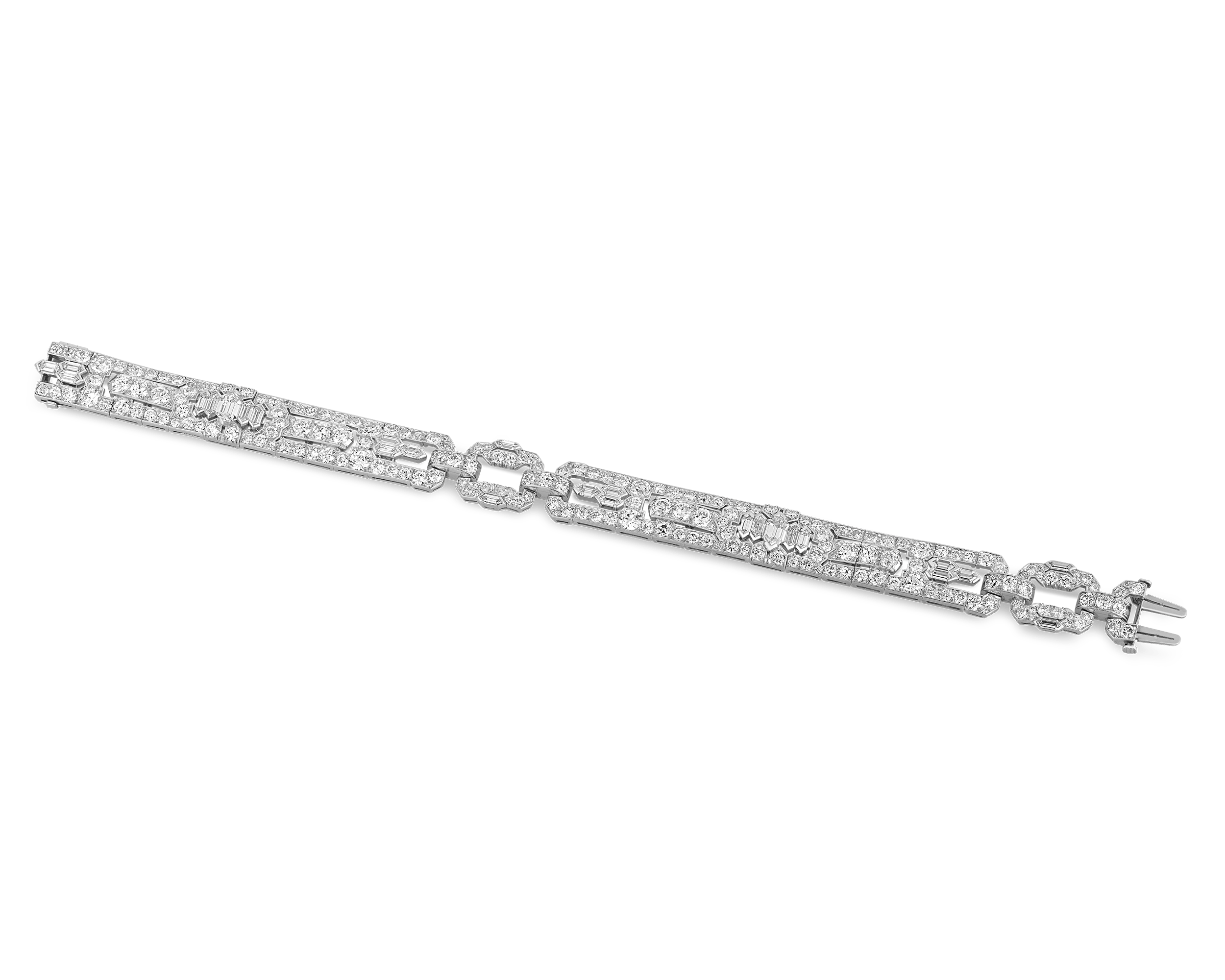 Raymond Yard Art Deco Diamond Bracelet, 6.00 Carats
