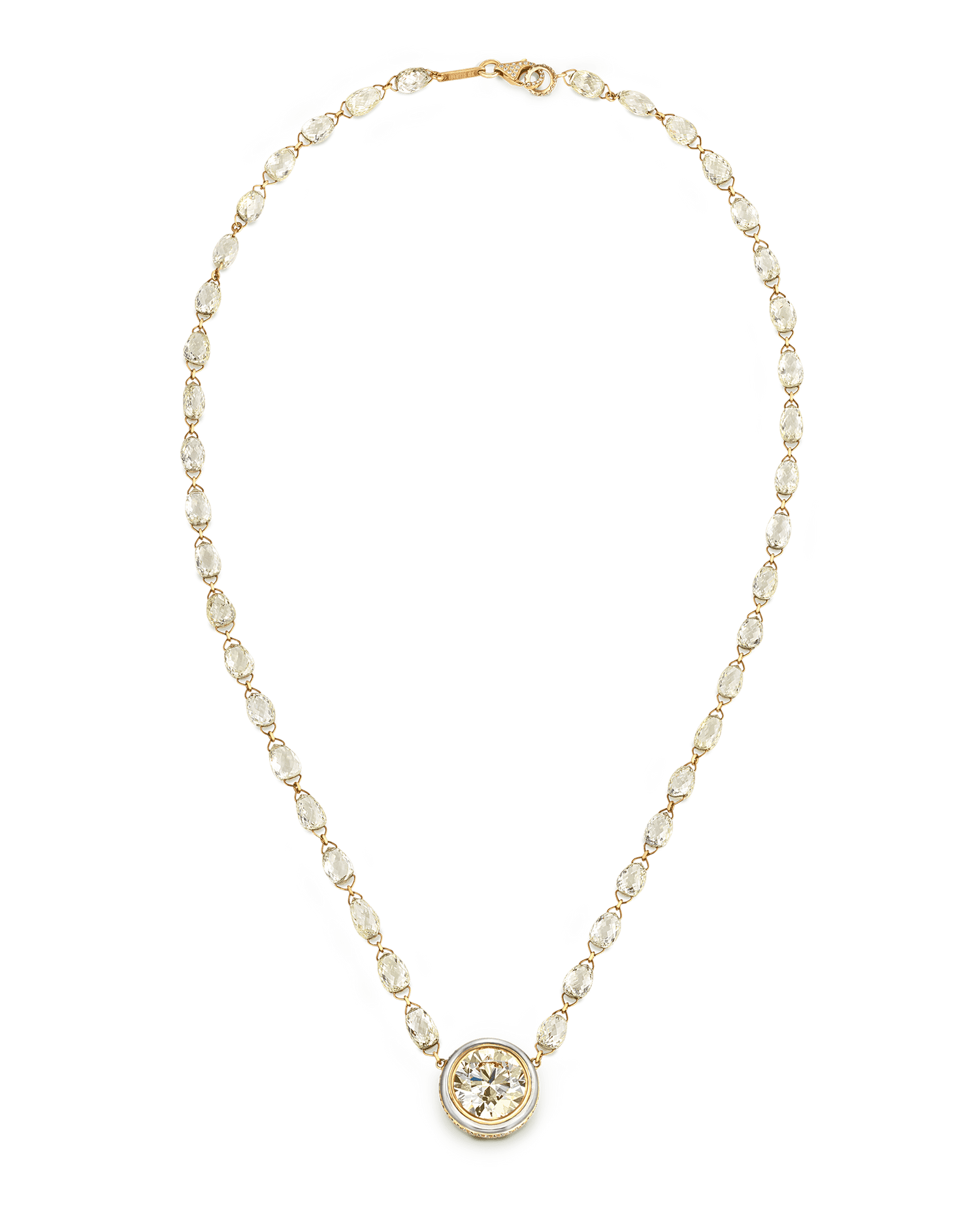 Yellow Diamond Necklace, 38.04 Carats