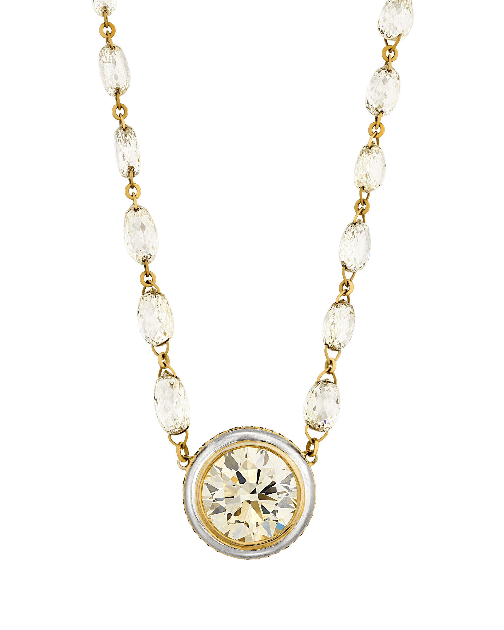 Yellow Diamond Necklace, 38.04 Carats