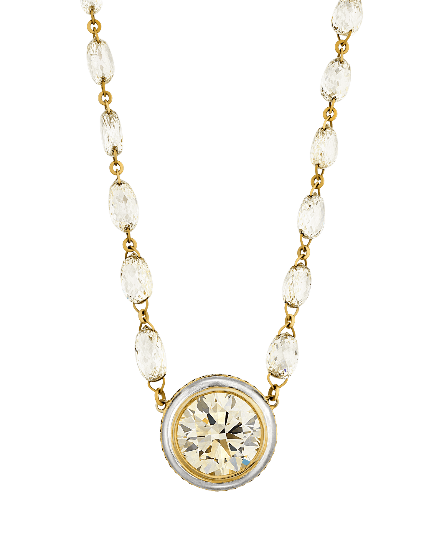 Yellow Diamond Necklace, 38.04 Carats