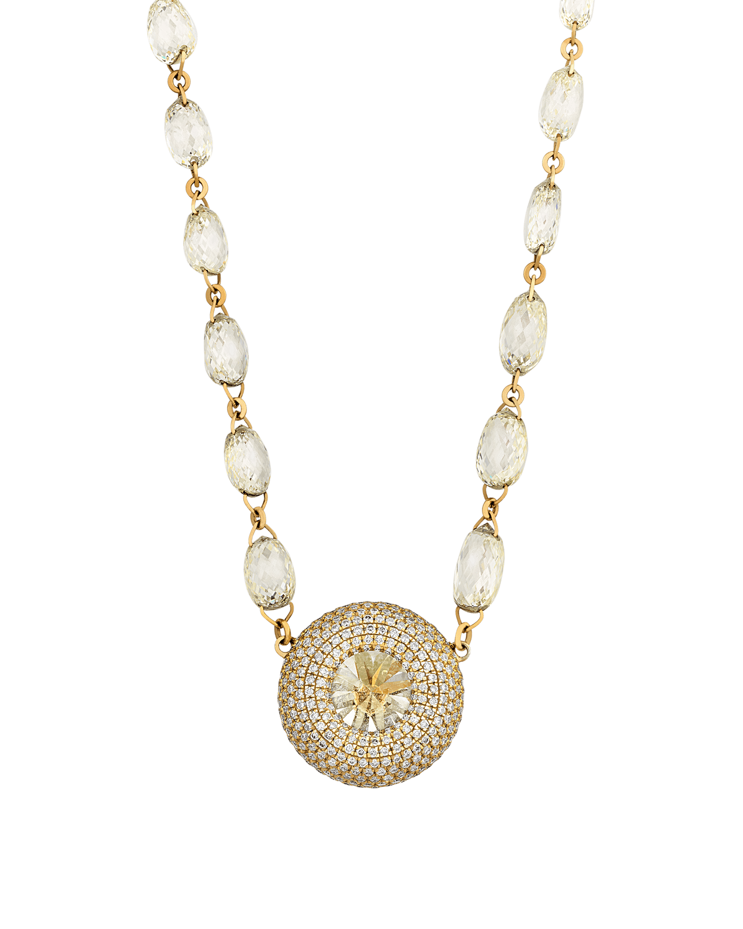 Yellow Diamond Necklace, 38.04 Carats