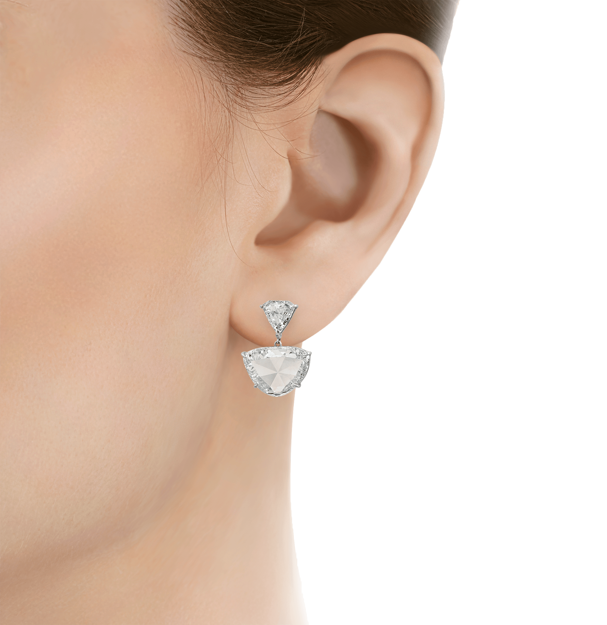 Half-Moon Diamond Earrings, 9.55 Carats