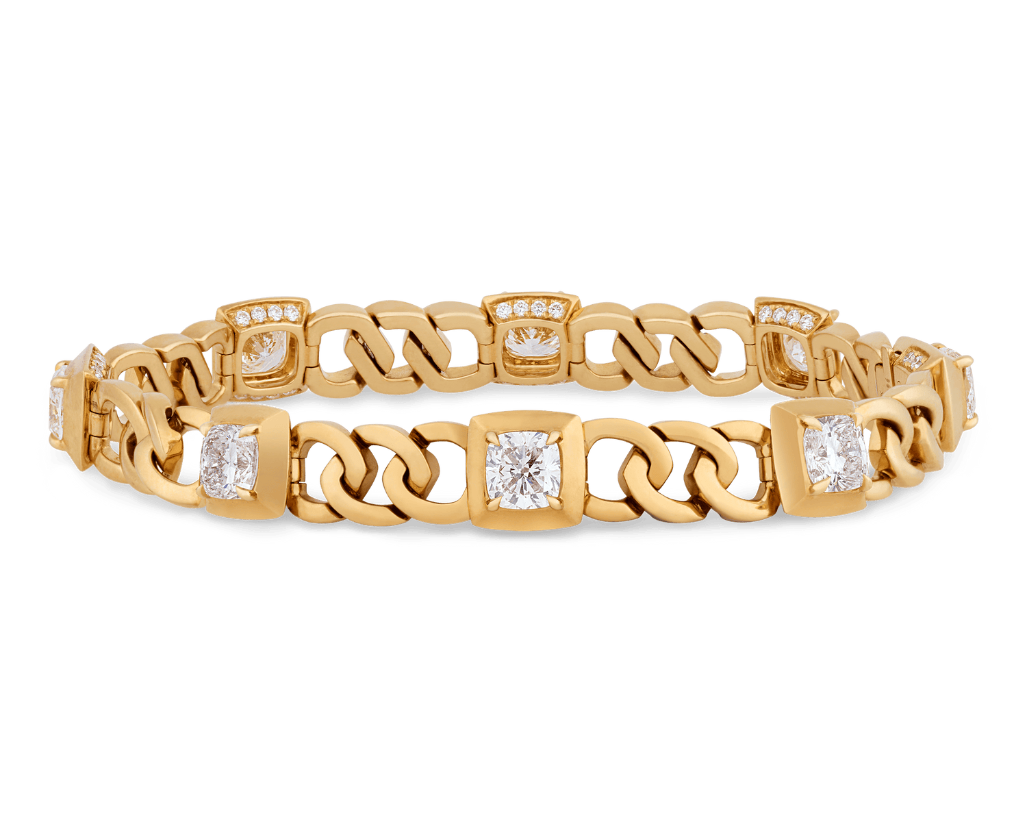 Cushion Cut Diamond Bracelet, 8.66 Carats