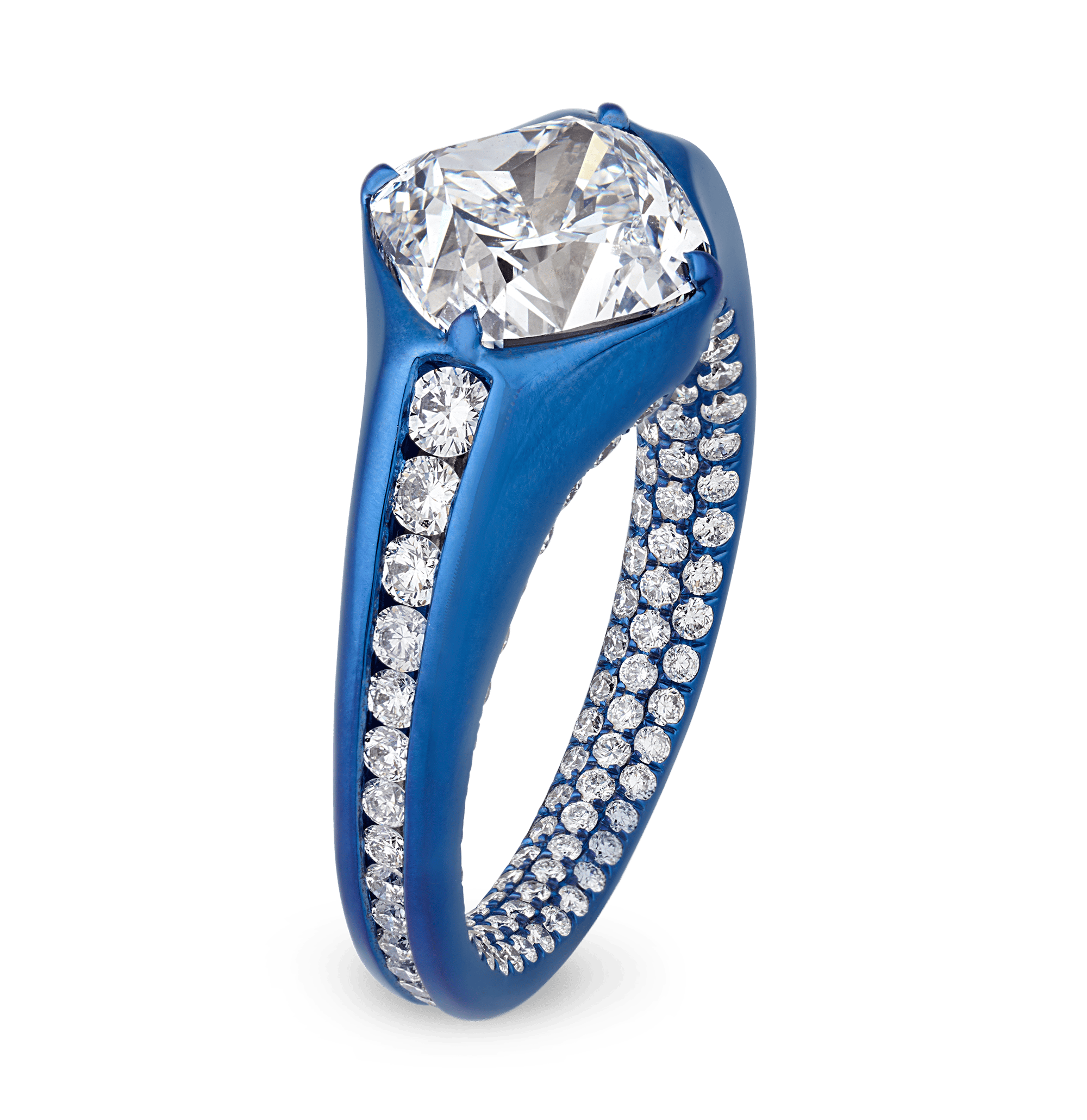 Cushion Cut Diamond Ring, 3.51 Carats